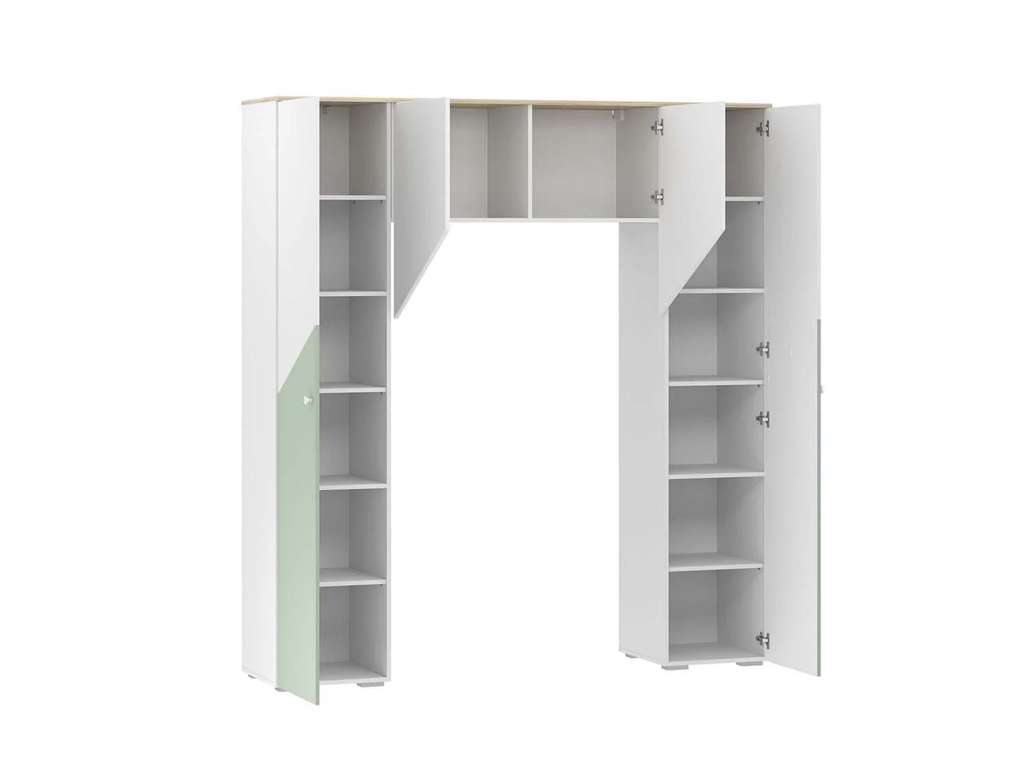 НМ 041.45 шкаф комбинированный Банни белый/дуб сонома/макарун