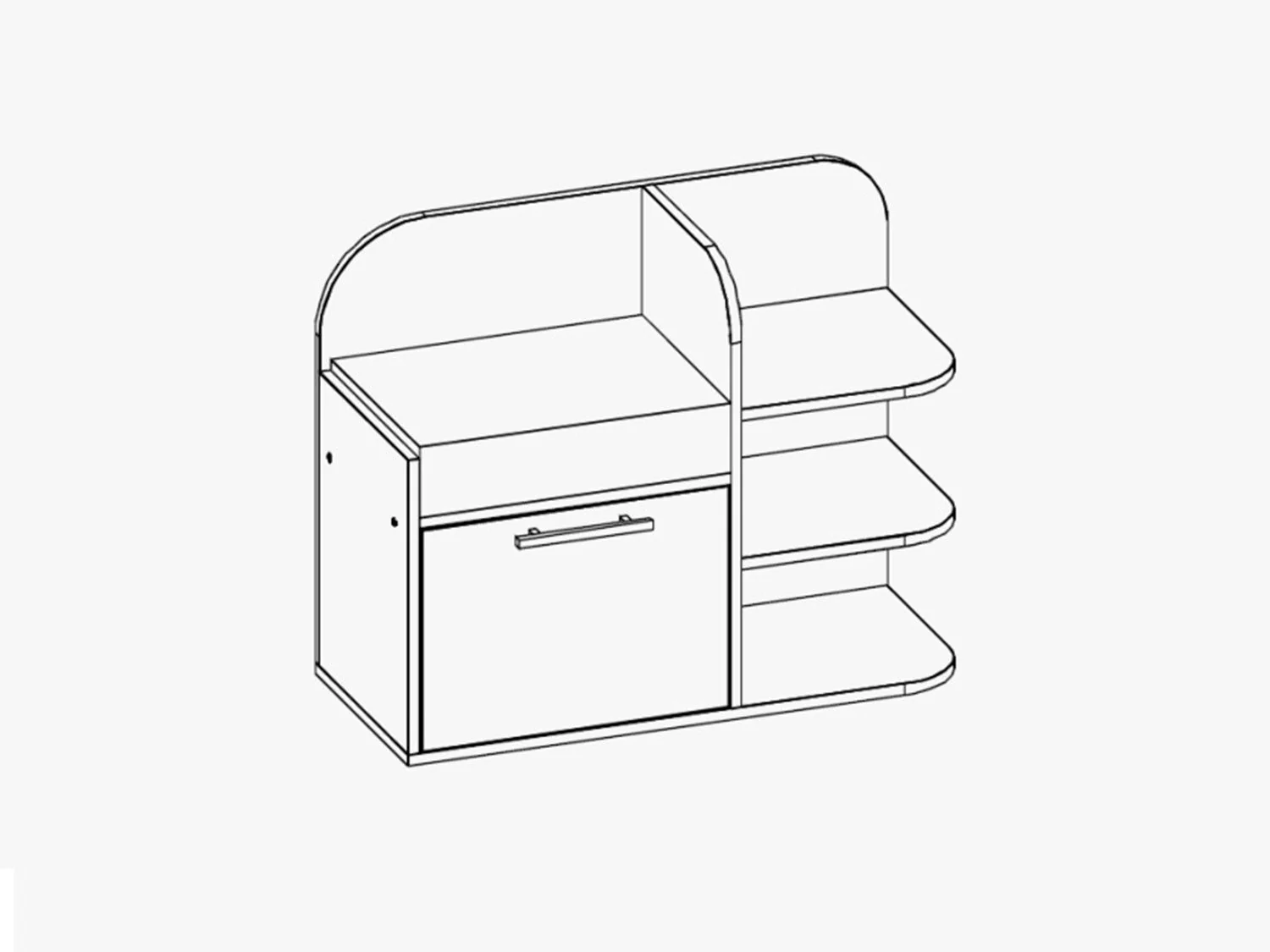 Ивушка 6 Тумба для обуви Бодега Темный / Светлый