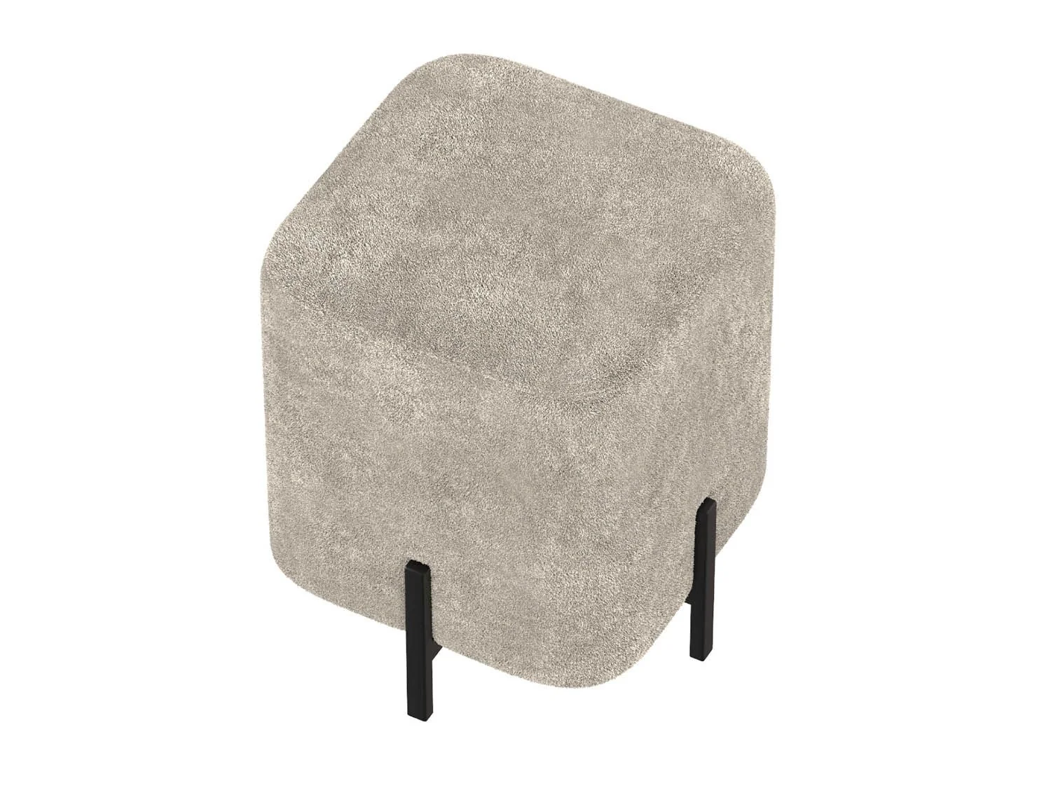 Пуф Люкс квадратный велюр Панда монсун