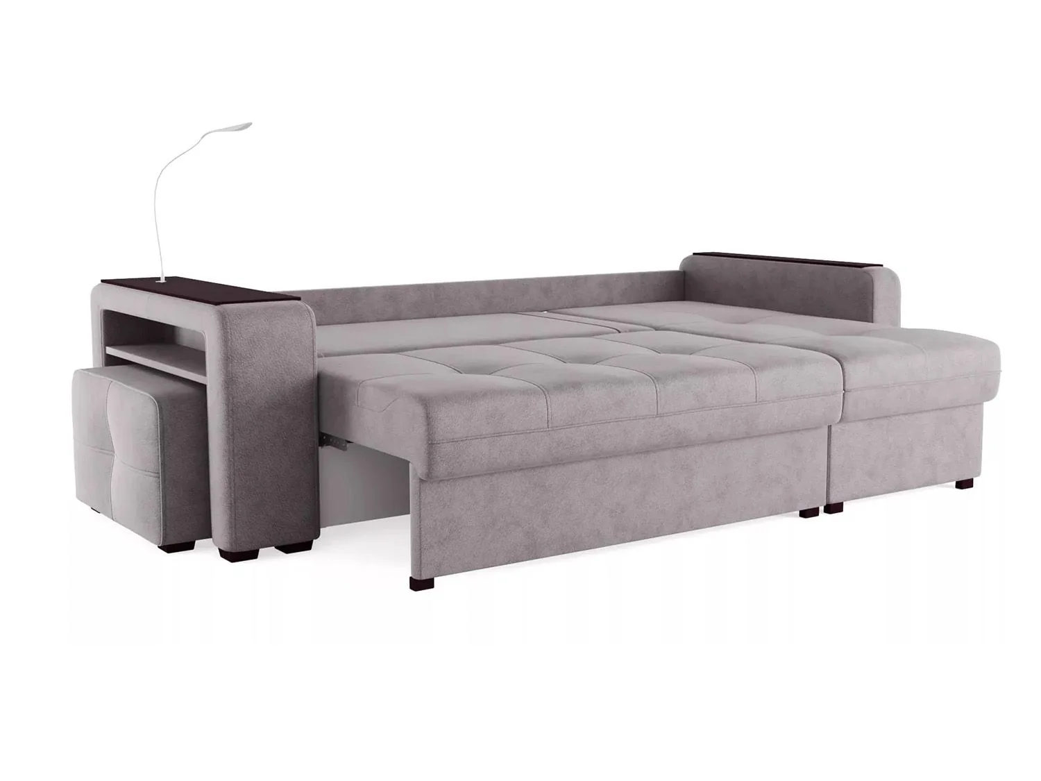 Диван угловой Smart 4 Б4-2Т-1Пф-Б3 Велюр Кашемир 890