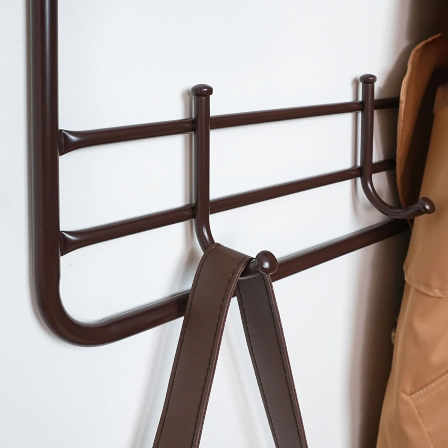 Вешалка 2-х ярусная 80 коричневый