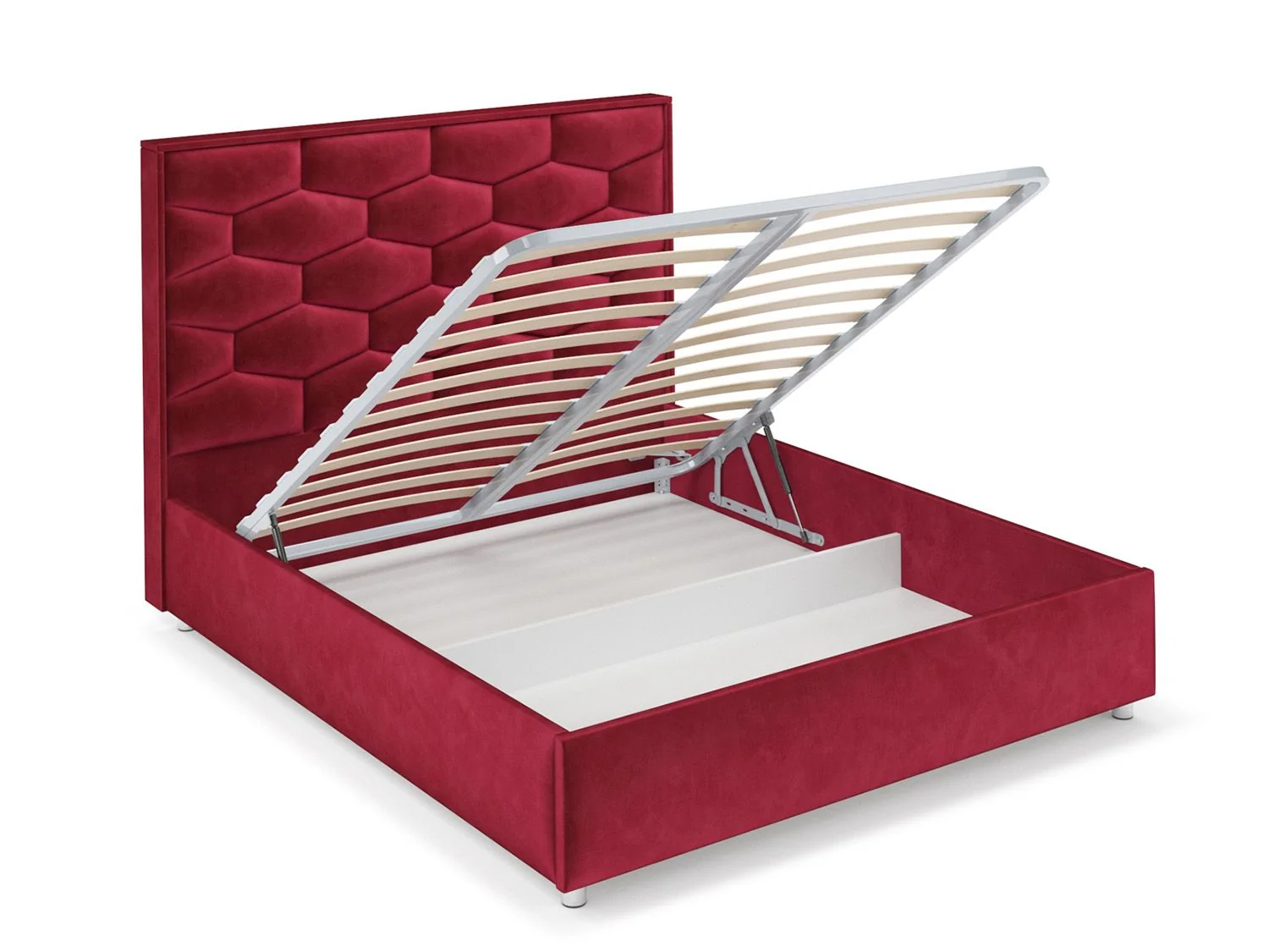 Кровать Рица бархат красный STAR VELVET 3 DARK RED 160