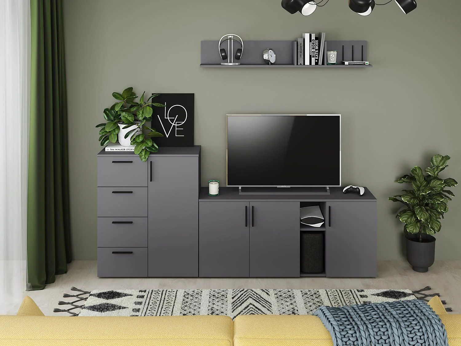 Гостиная Эйр 2 Графит