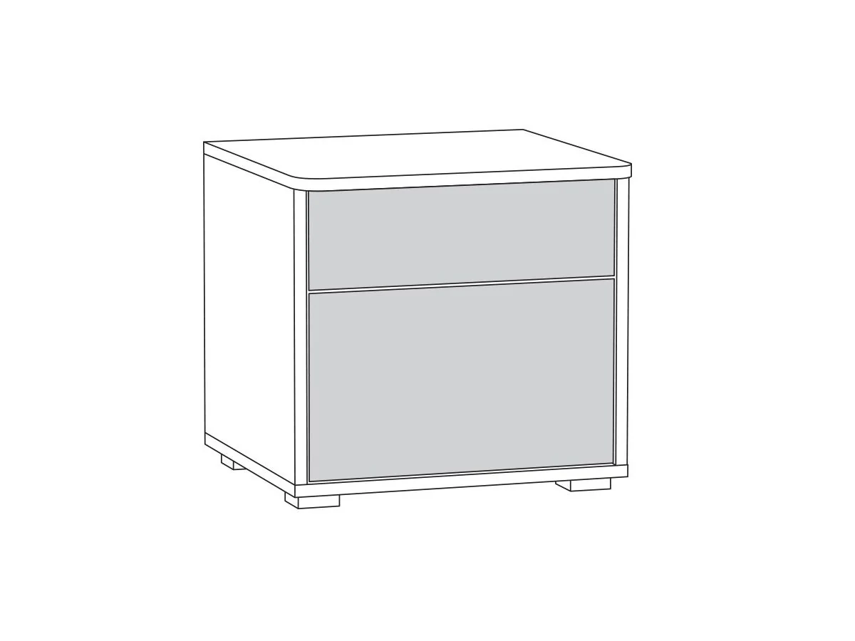 Вуди Тумба прикроватная 13.287 белый/дуб золотой