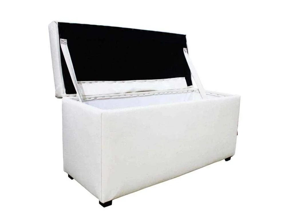 Банкетка двухместная экокожа белый