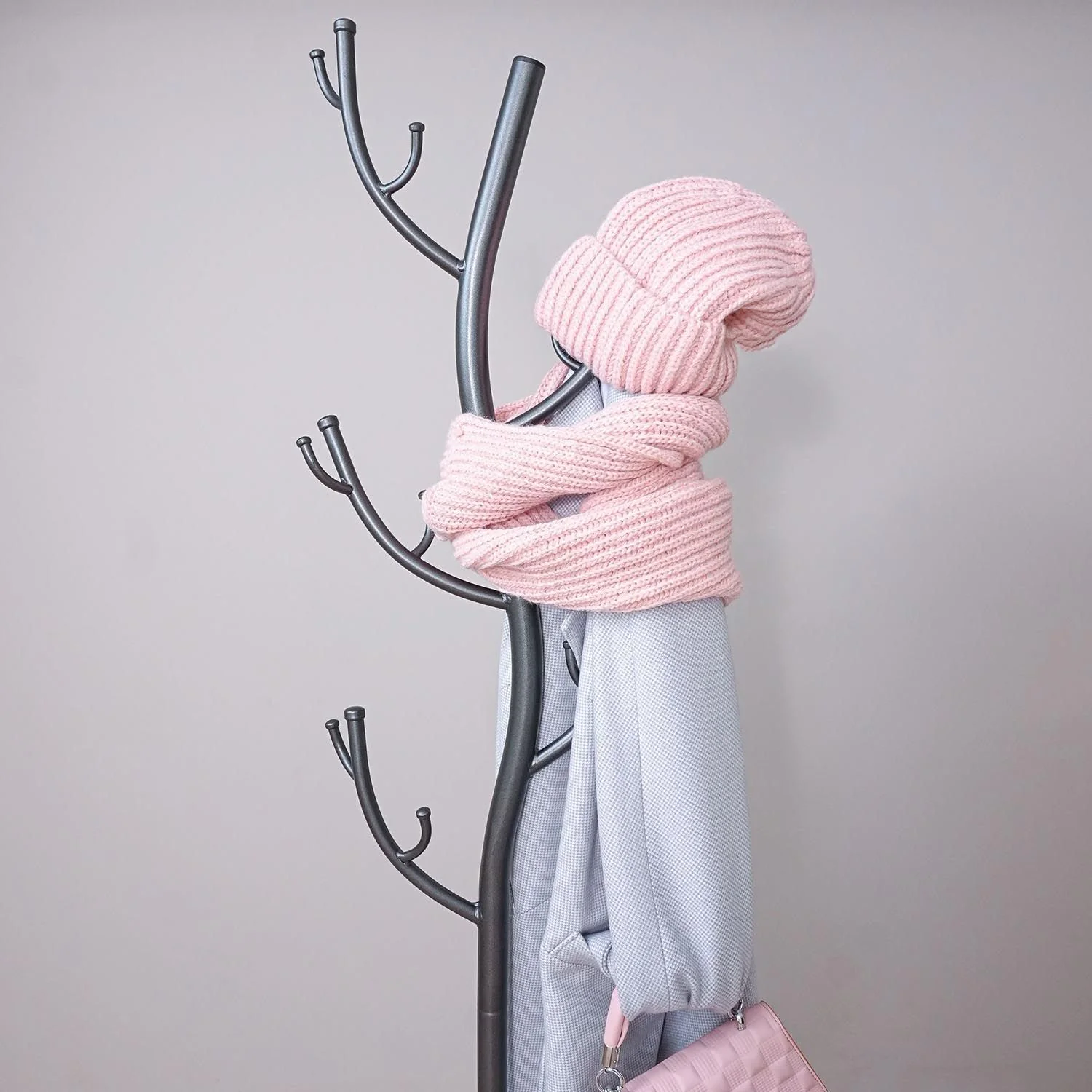 Вешалка напольная Дерево Графит