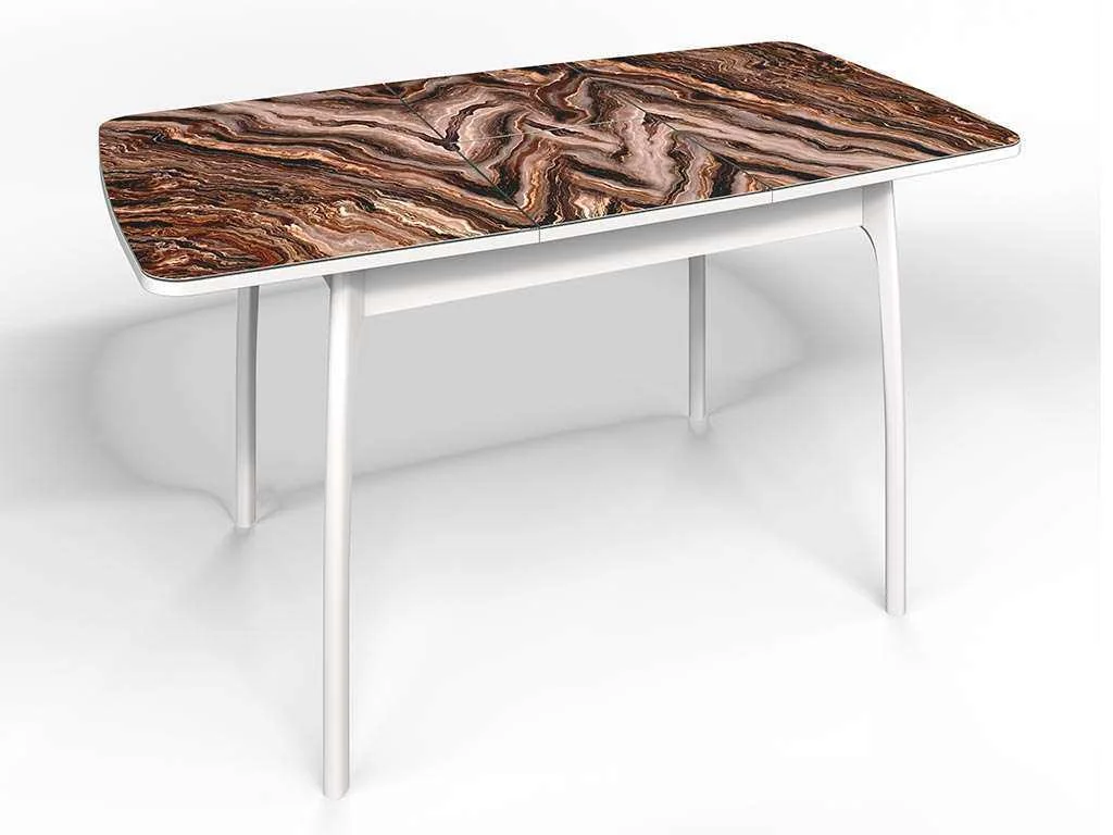 Стол СМ-8 Флорида опора массив изогнутая белый