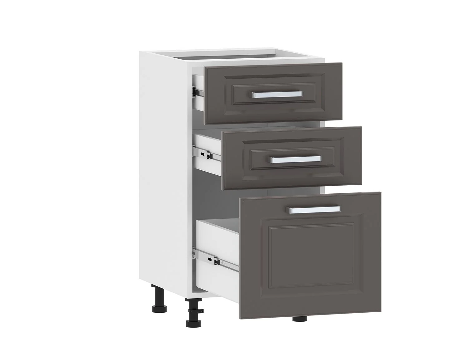 Вокс 100.06 450 тумба кухонная / Белый/Графит