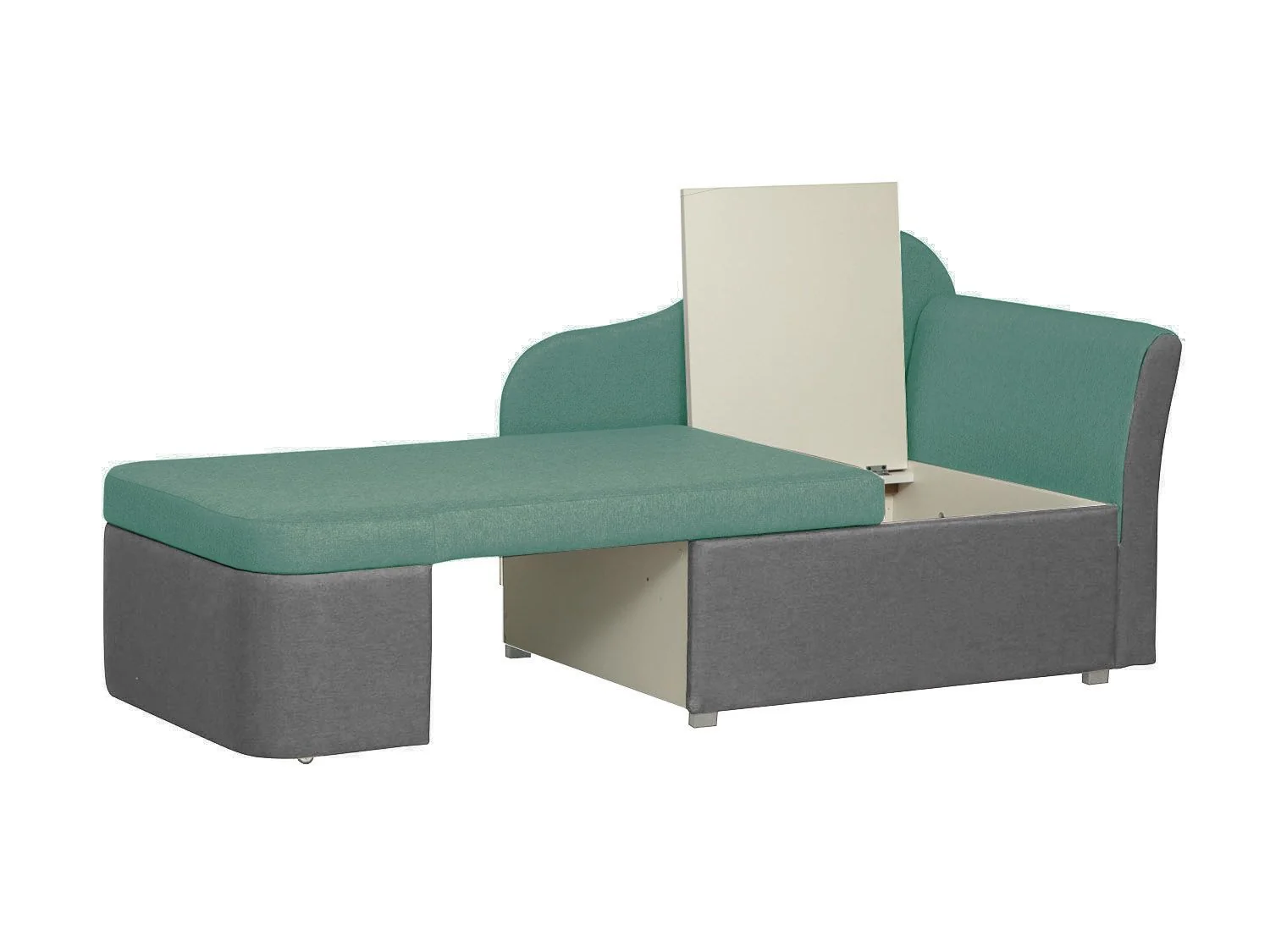 Тахта Мася-12 левый жаккард тесла грин/серый