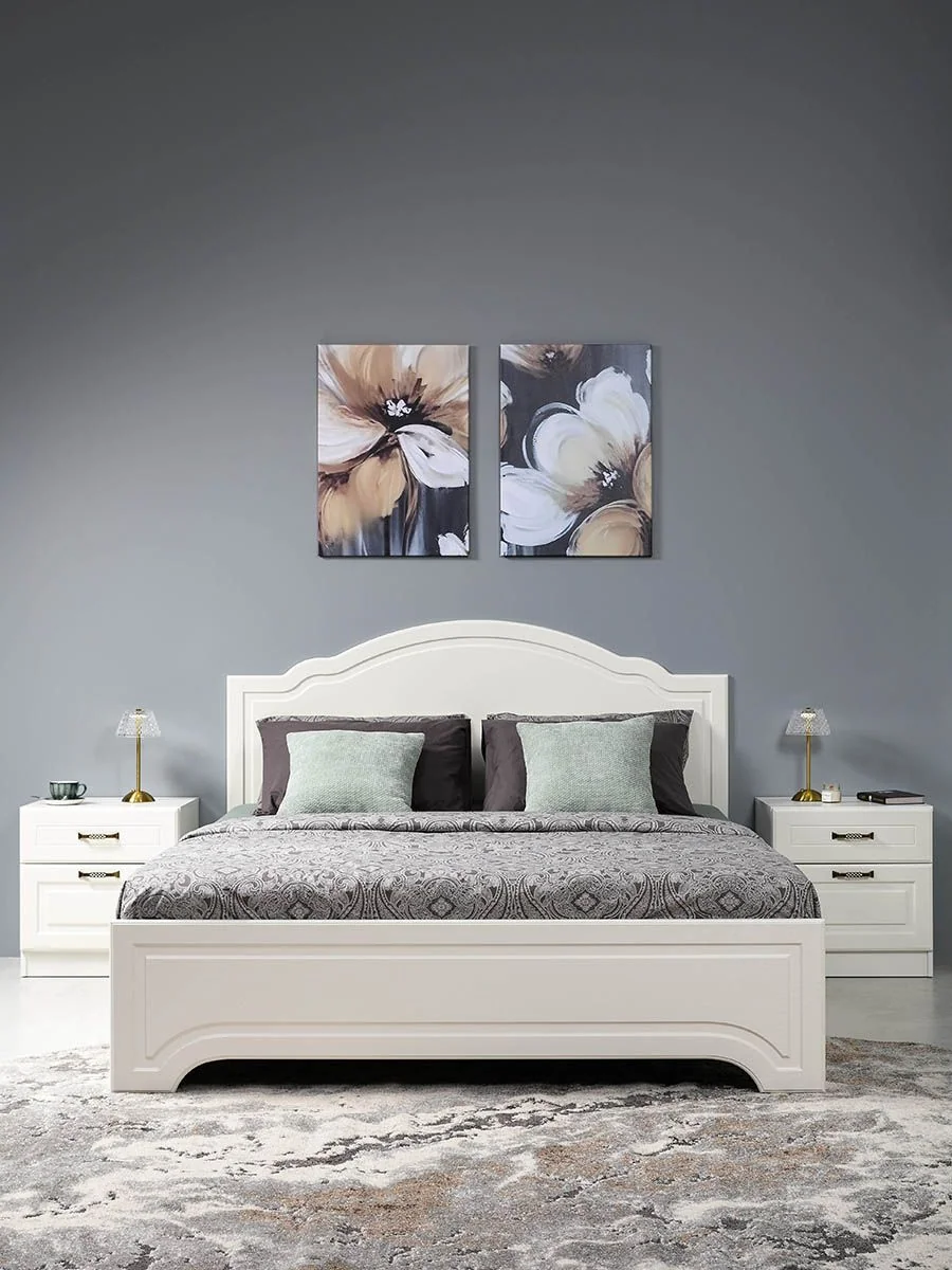 Ливерпуль Кровать 11.08 Белый/Ясень ваниль