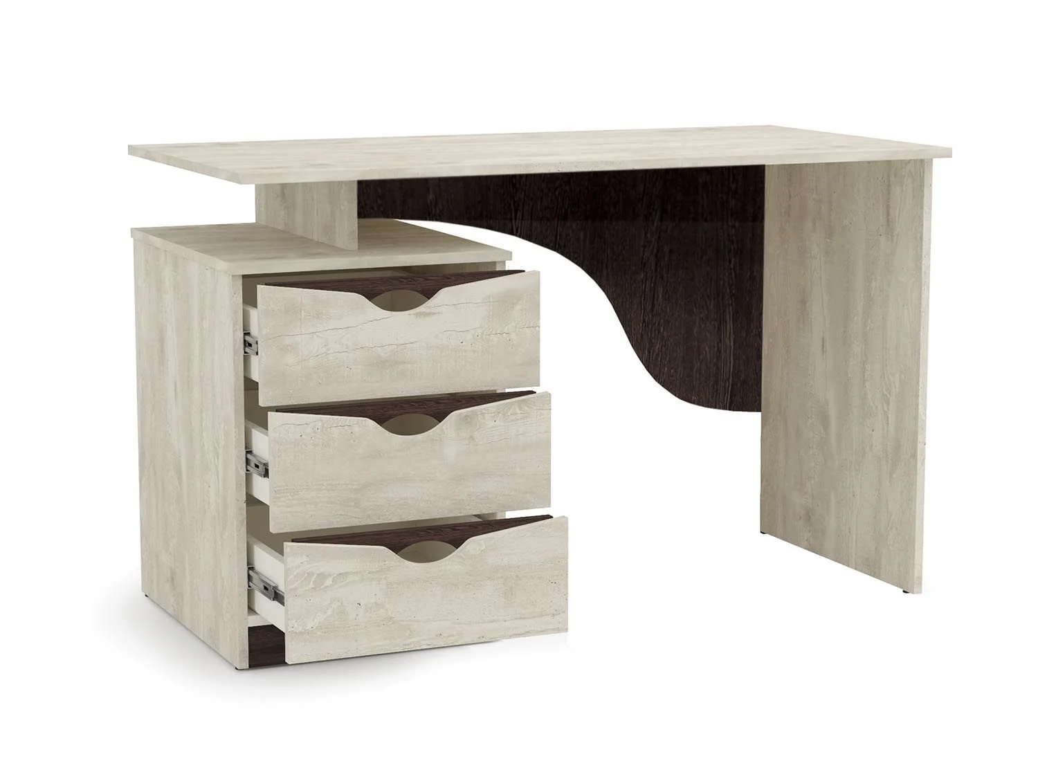 33.23 Лючия стол письменный бетон пайн белый/венге