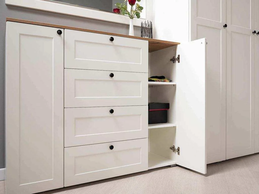 Прихожая Остин 2 Белый шагрень/Дуб Вотан