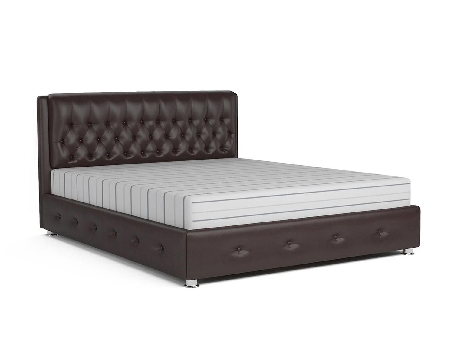 Кровать Граф экокожа шоколад 140