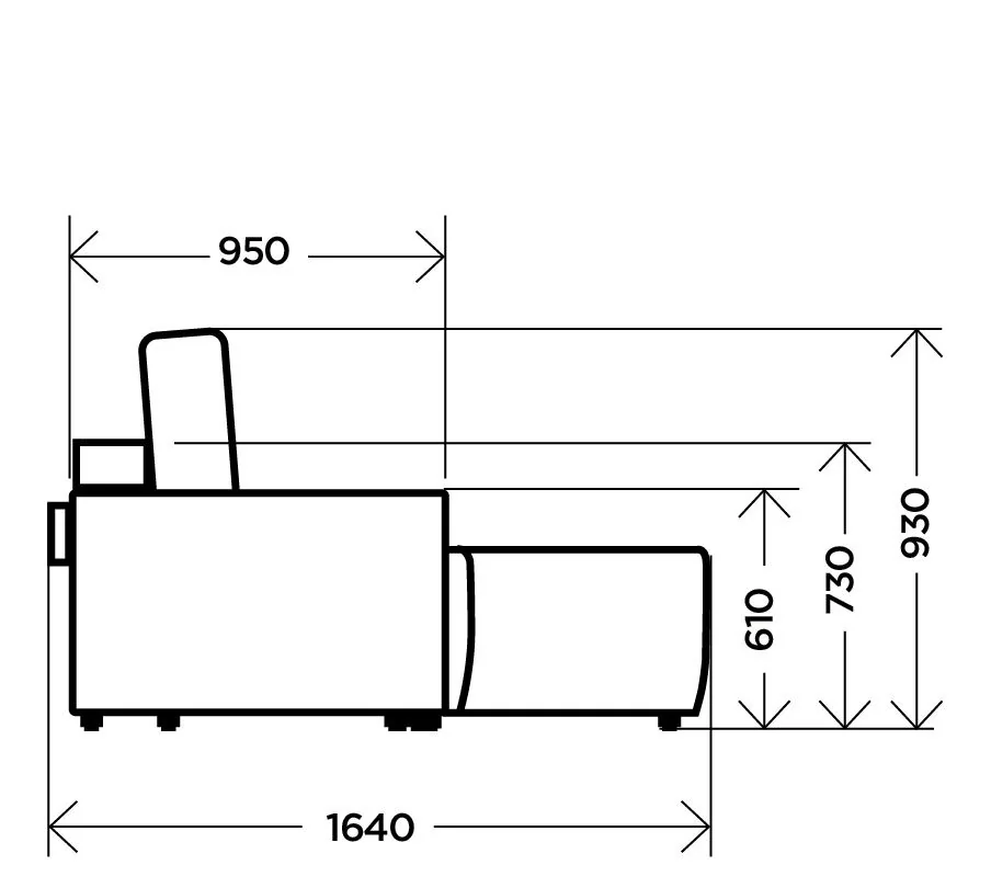Диван П-образный Марсель dolore 56