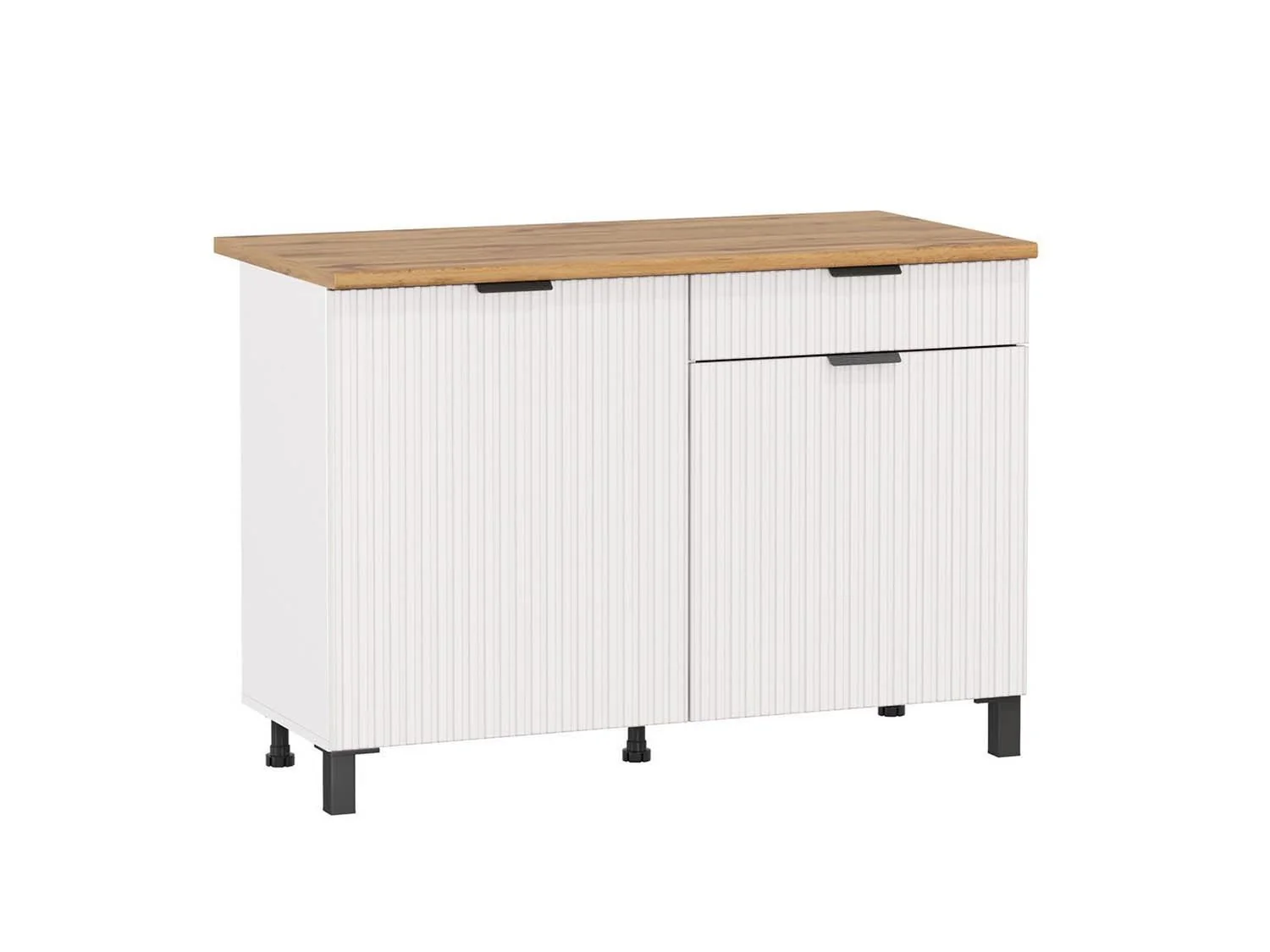 Венера стол 1200 МДФ / Белый фрезерованный