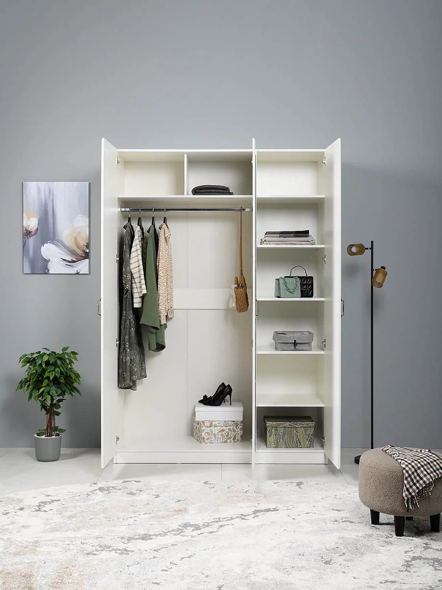 Ливерпуль Шкаф комбинированный 08.45.01 Белый/Ясень ваниль