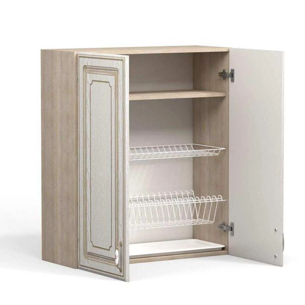 Анжелика шкаф с сушилкой ШКН 800 С/ясень патина В 920