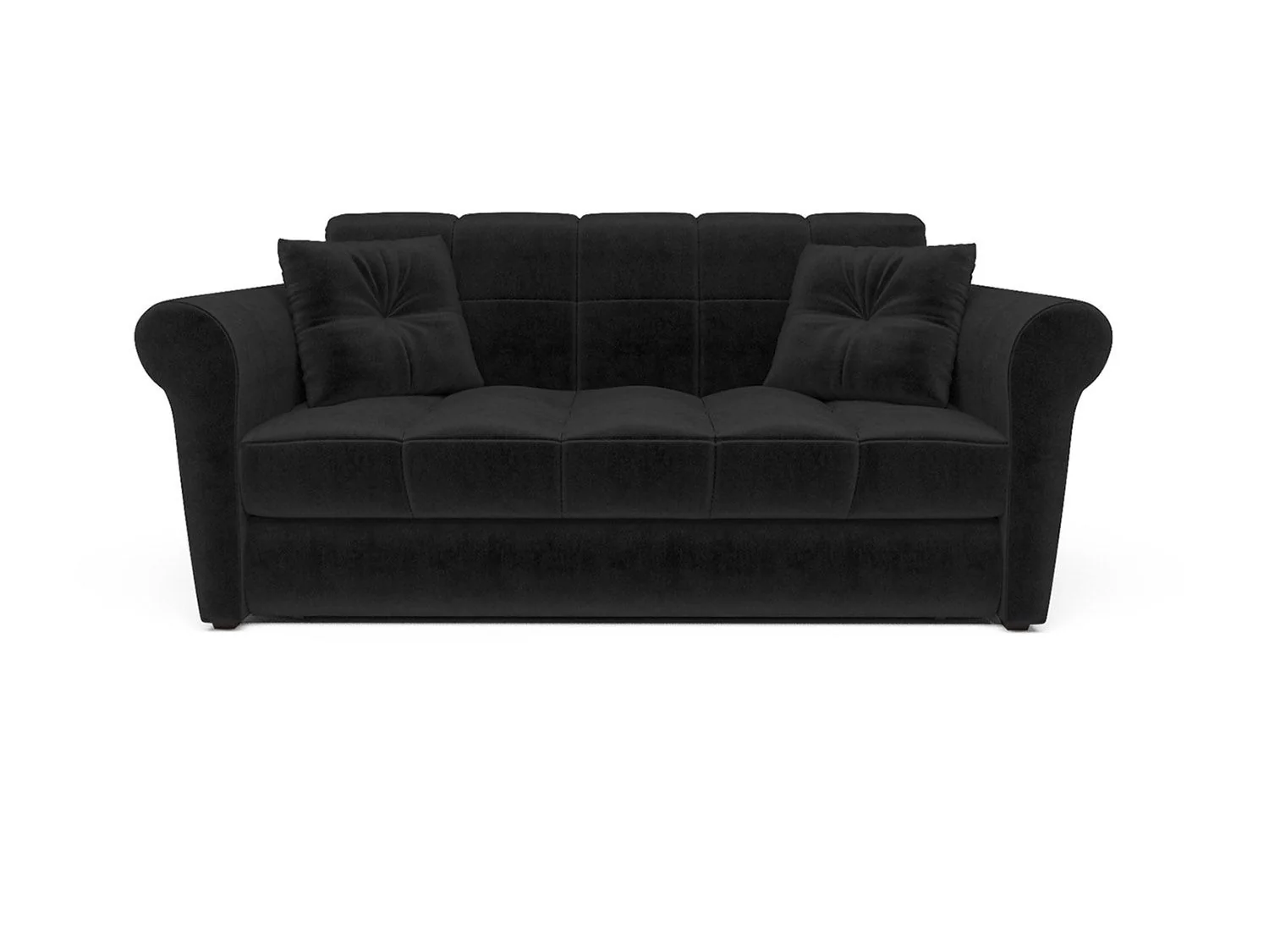 Диван Гранд велюр черный / НВ-178/17