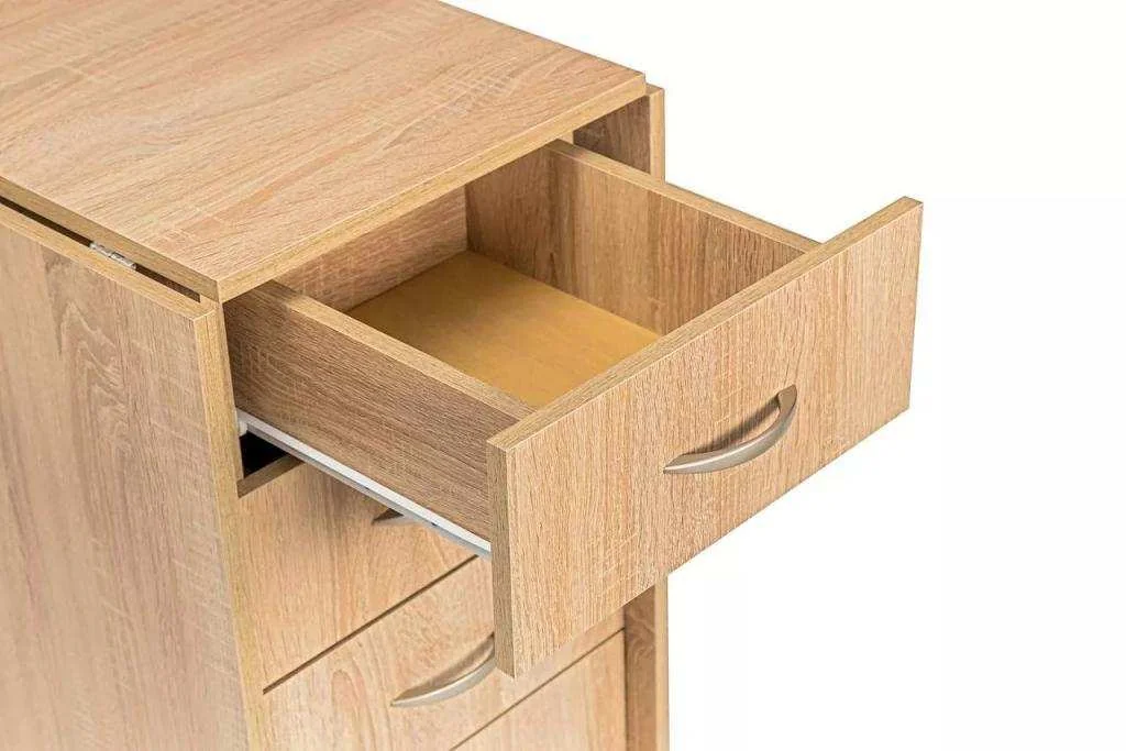 Глория 606 Стол-книжка с ящиками Дуб Сонома