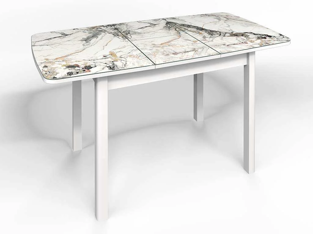 Стол СМ-6 Флорида опора массив прямая белый