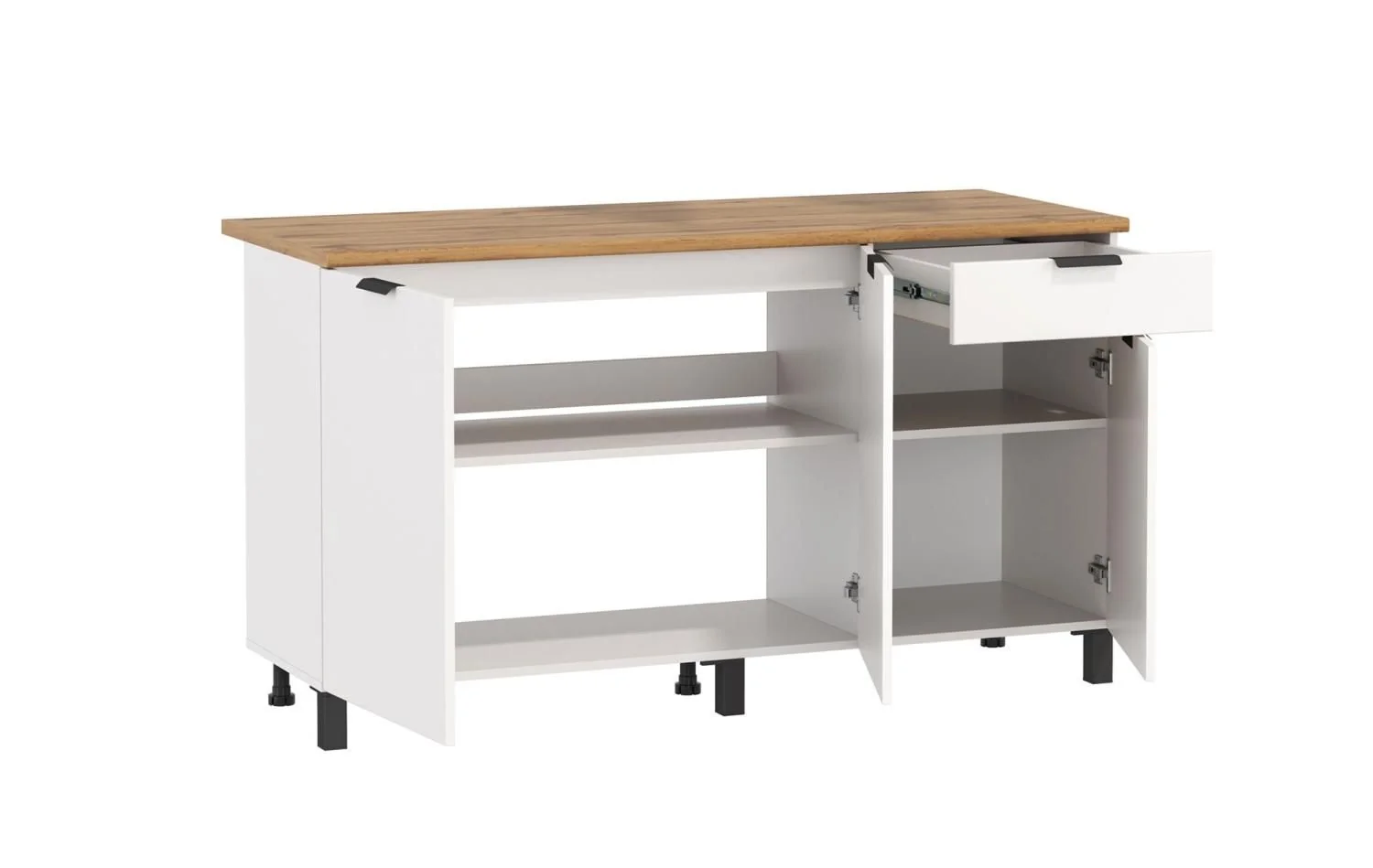 Кухня Венера угловая 1000 х 3700 МДФ Белый матовый