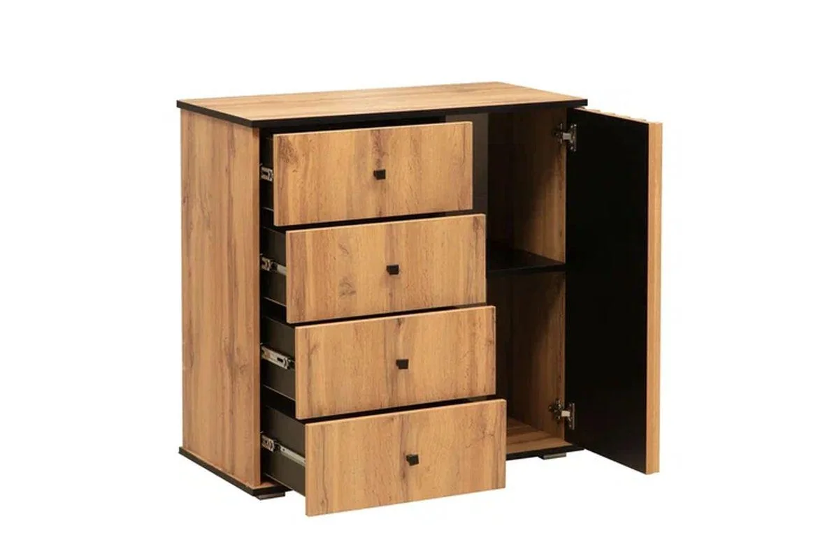 Комод Либерти 51.05 (опора h20) Дуб вотан/Черный