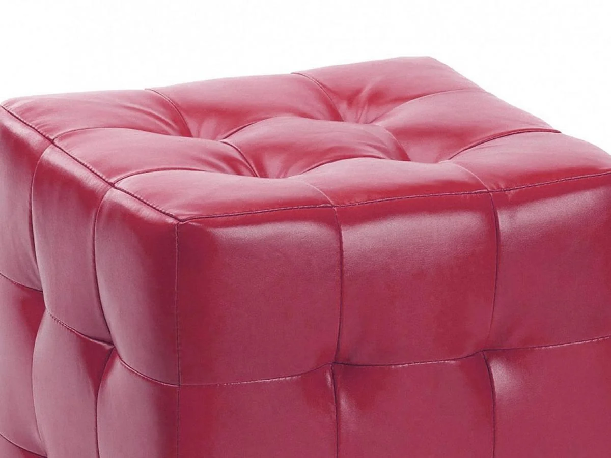 Пуф Лотос Красный экокожа