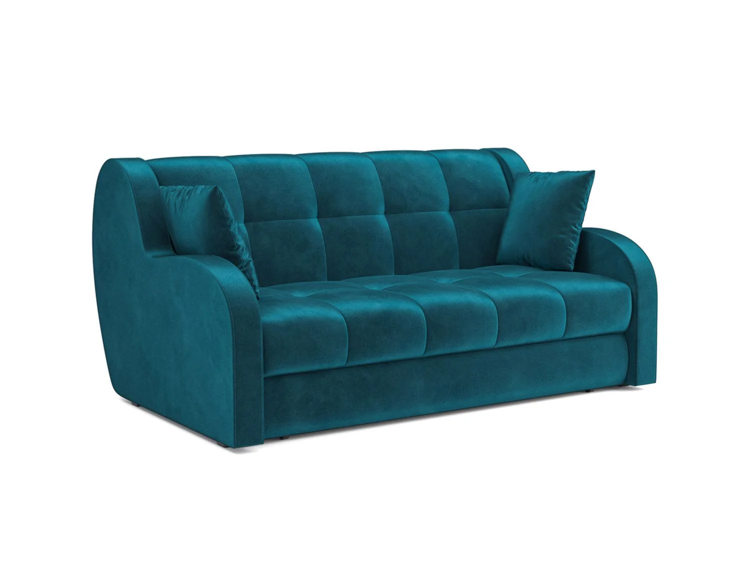 Диван Аккордеон Барон бархат сине-зеленый Star Velvet 43 Black green
