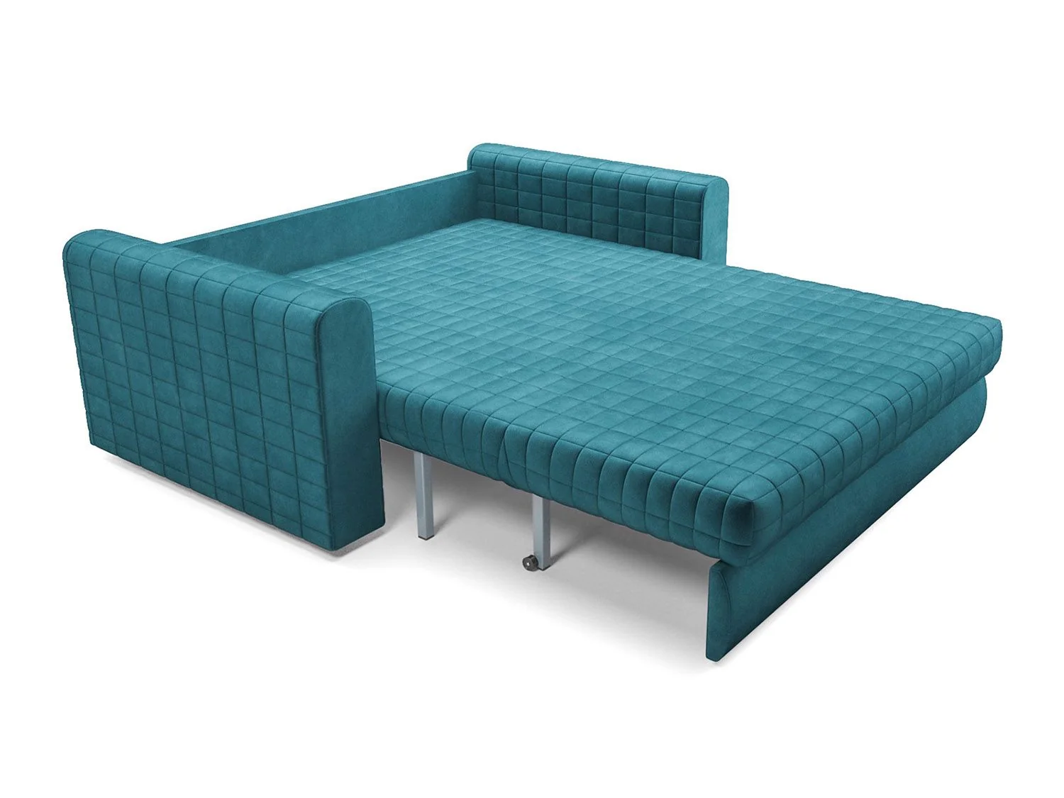 Диван Аккордеон Барон №5 бархат сине-зеленый STAR VELVET 43 BLACK GREEN