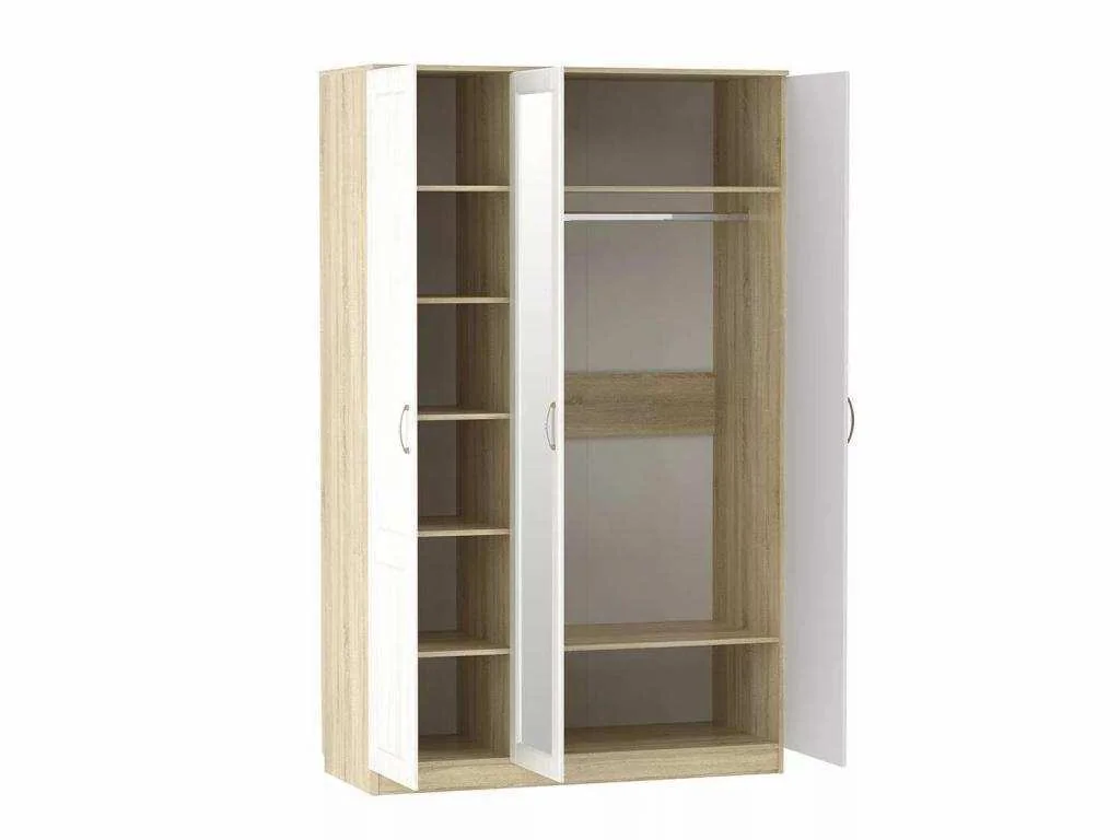 НМ 040.33 Шкаф Оливия Дуб Сонома/белое дерево