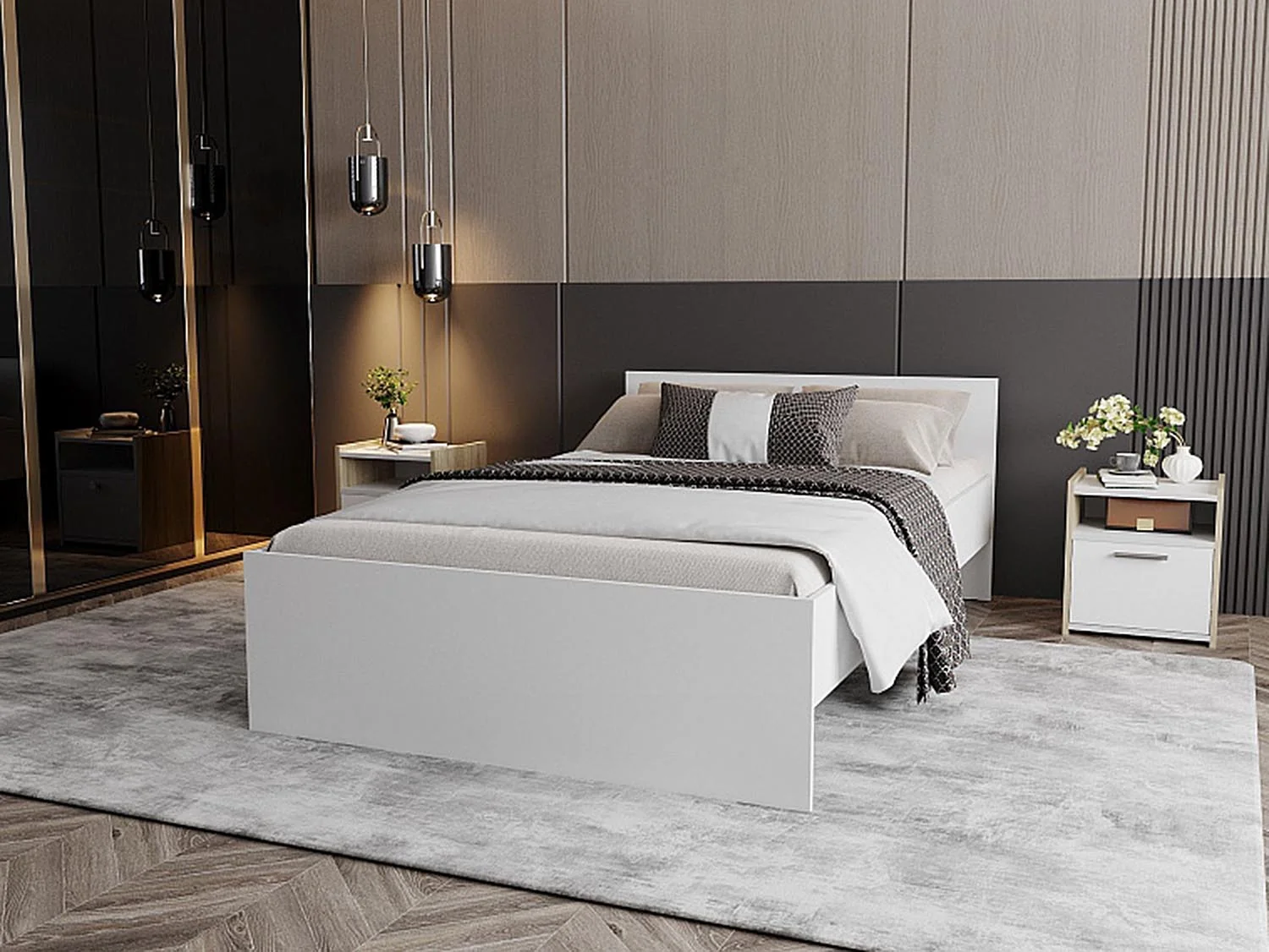 НМ 011.53-02 кровать Симпл Белый