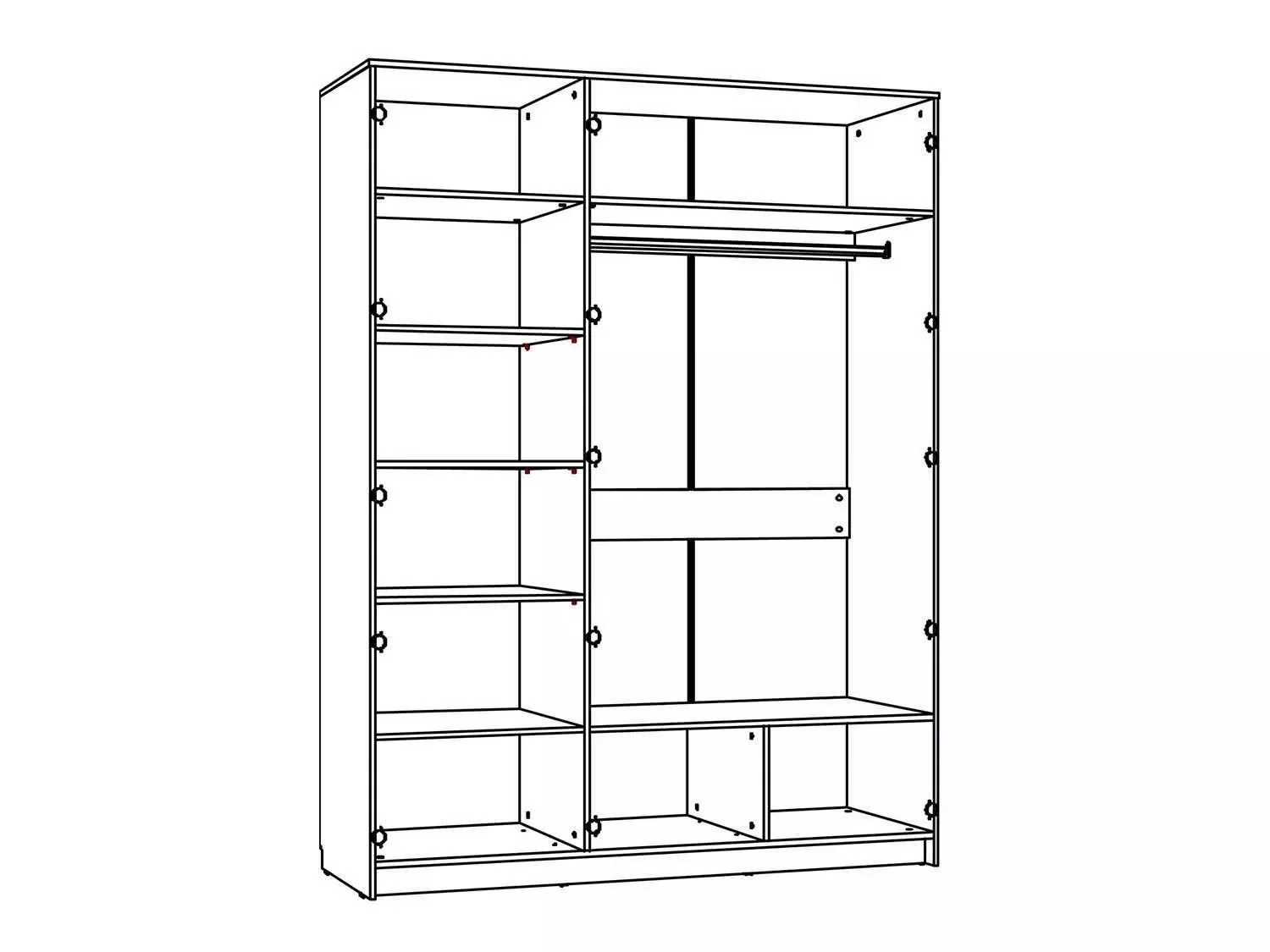 НМ 013.57 Шкаф комбинированный Livorno /дуб бунратти / софт панакота