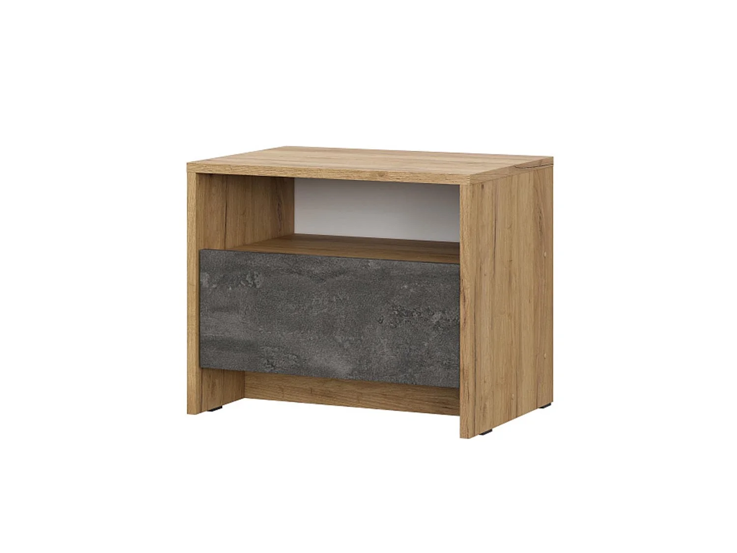 МСП 1 тумба прикроватная / Дуб Золотой/Камень темный