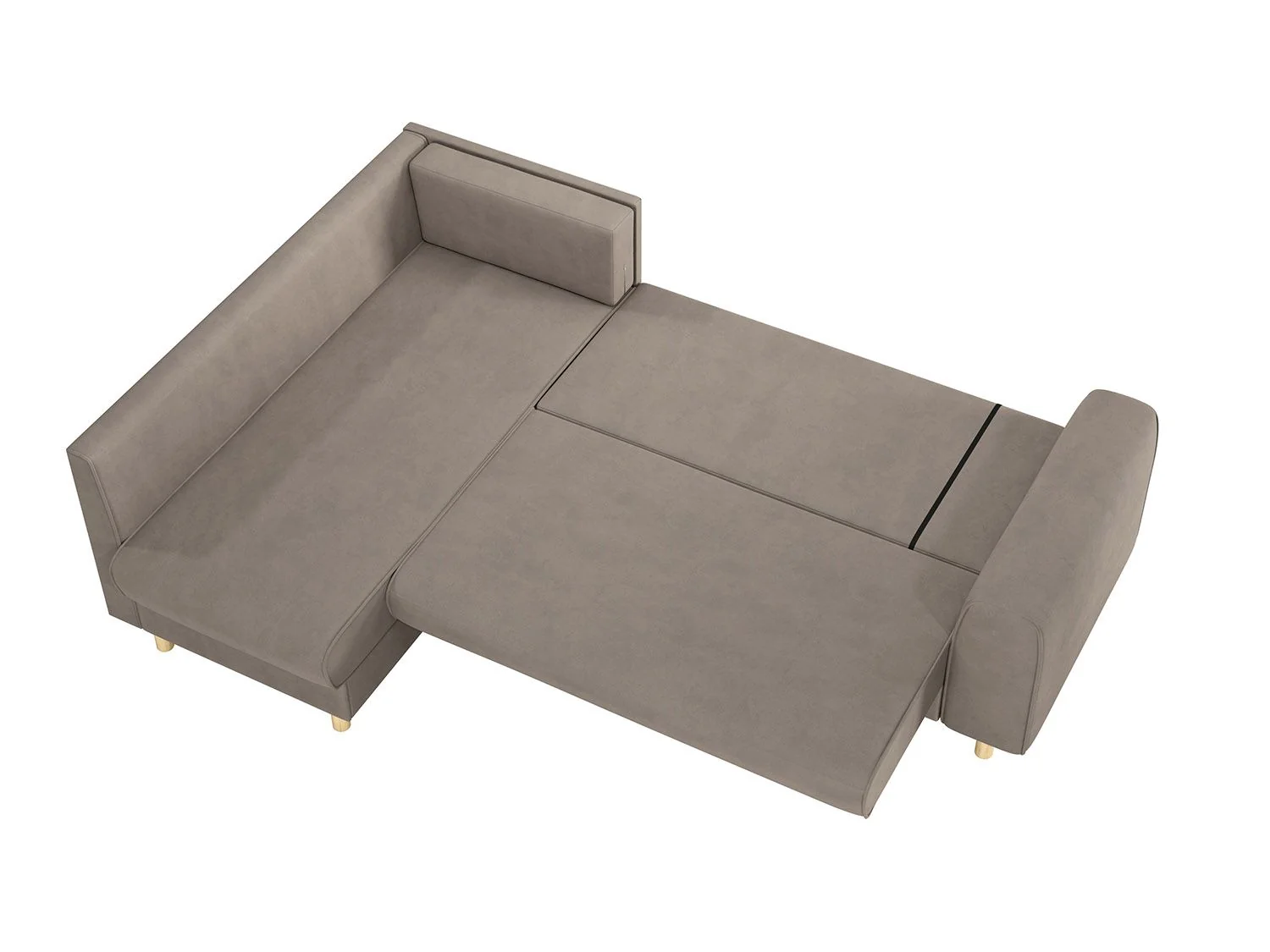 Диван-кровать угловой Шелдон / букле Лайк кофейный 230