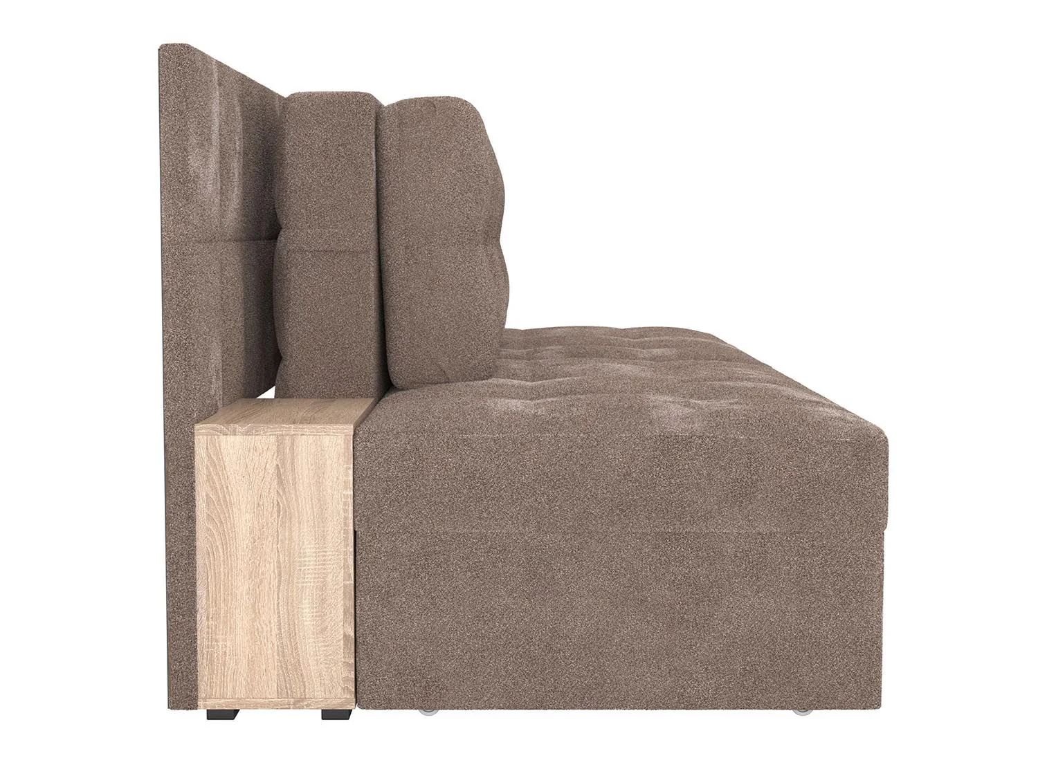 Даллас М диван-кровать / велюр джоя 014 кофе / дуб Сонома