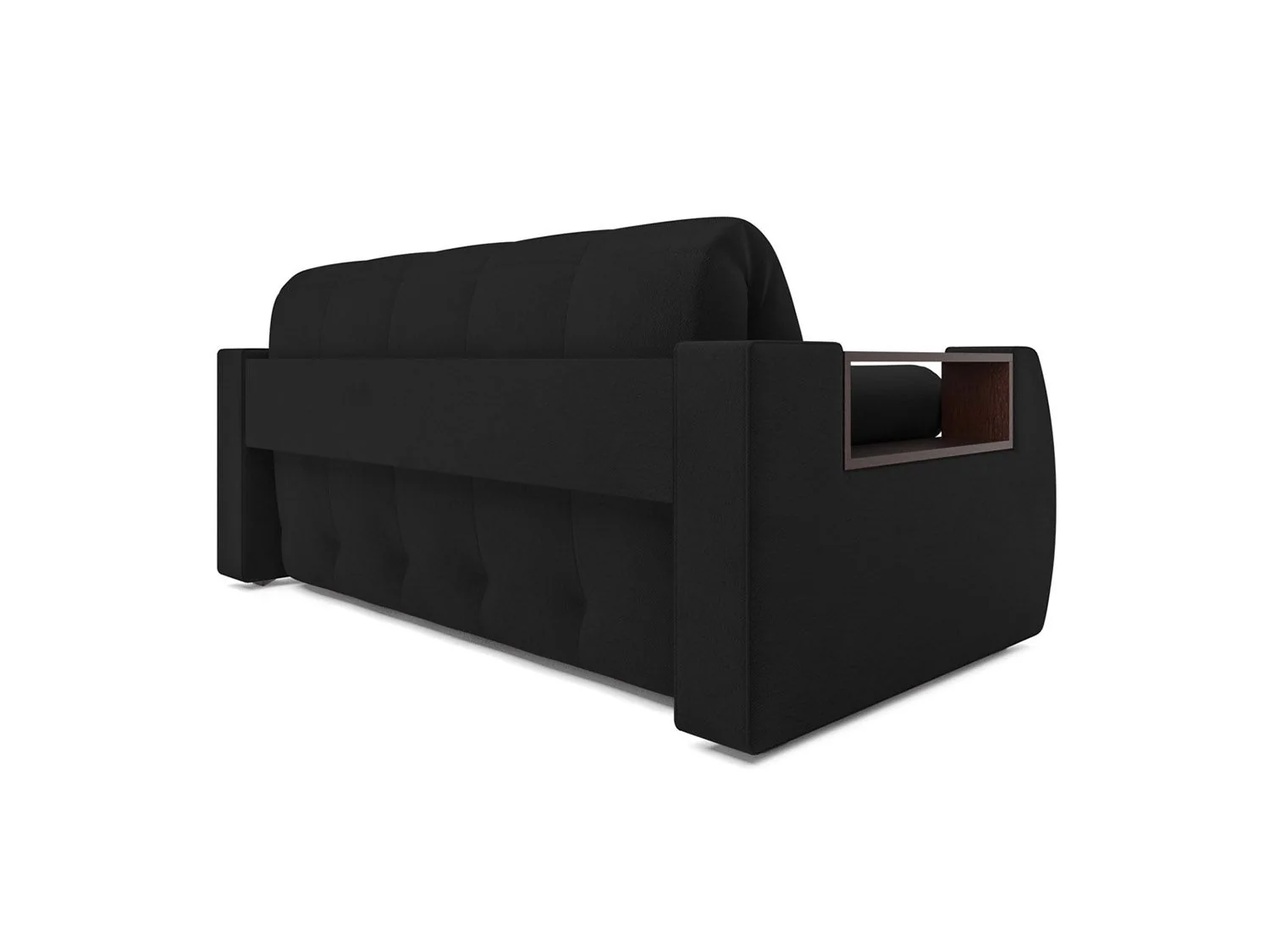 Диван Аккордеон Барон №3 велюр черный HB-178 17