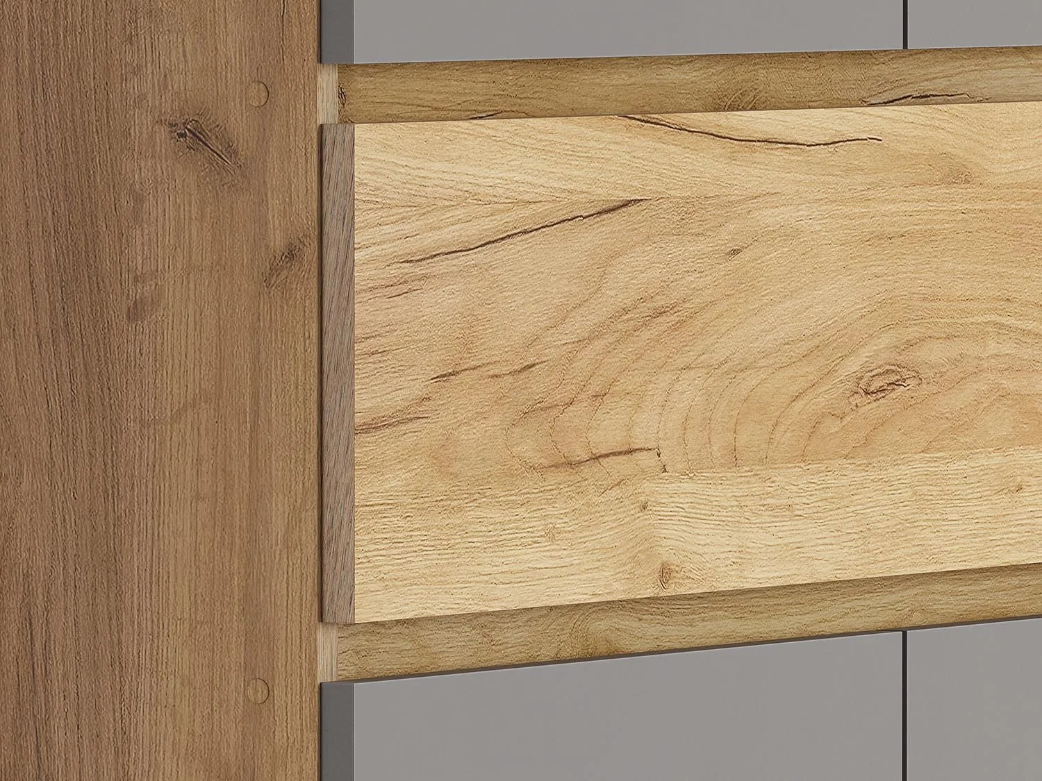 Авиньон вешалка с зеркалом / Дуб золотой/Графит