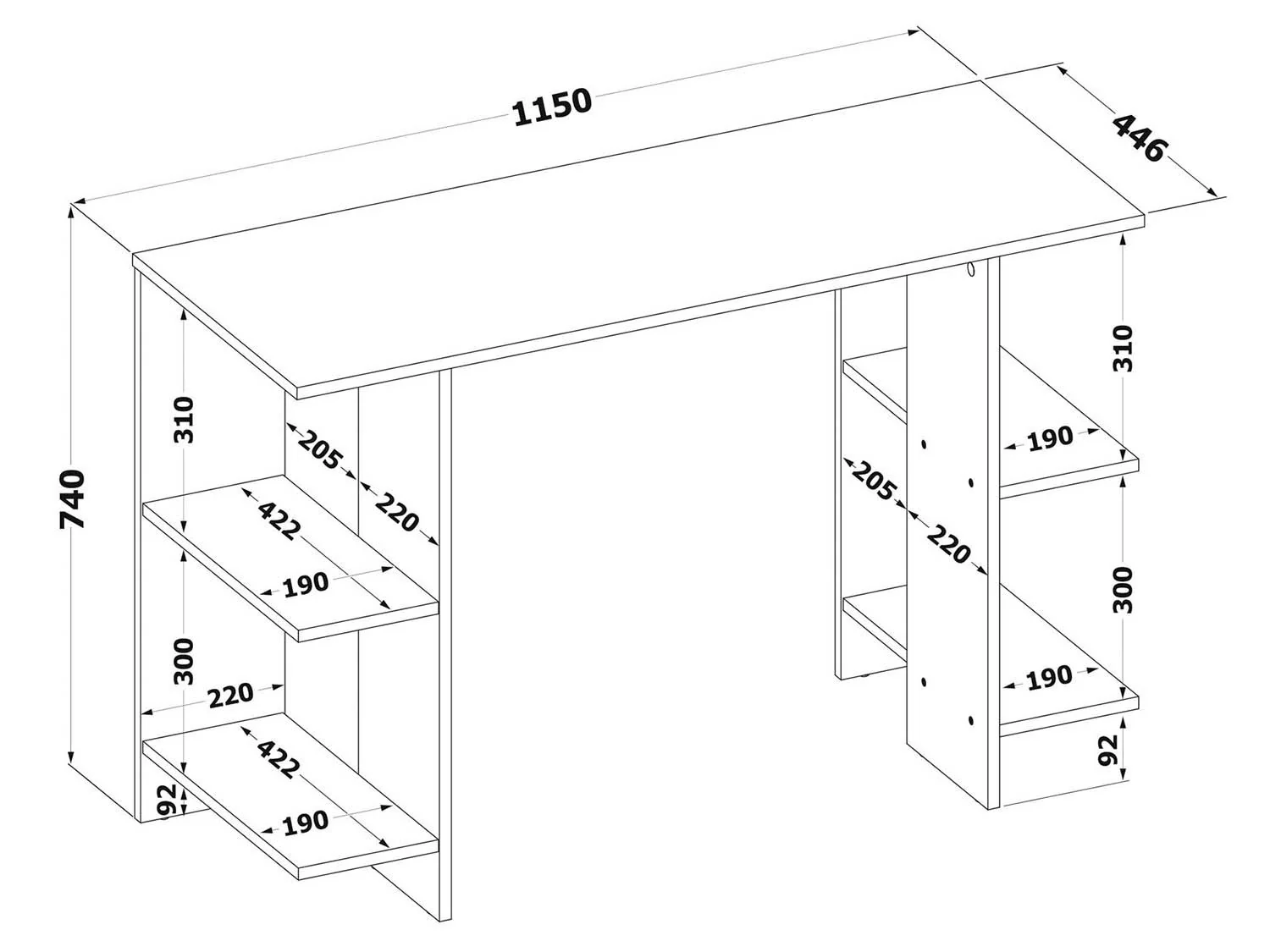 СПМ-28 Стол письменный Белый