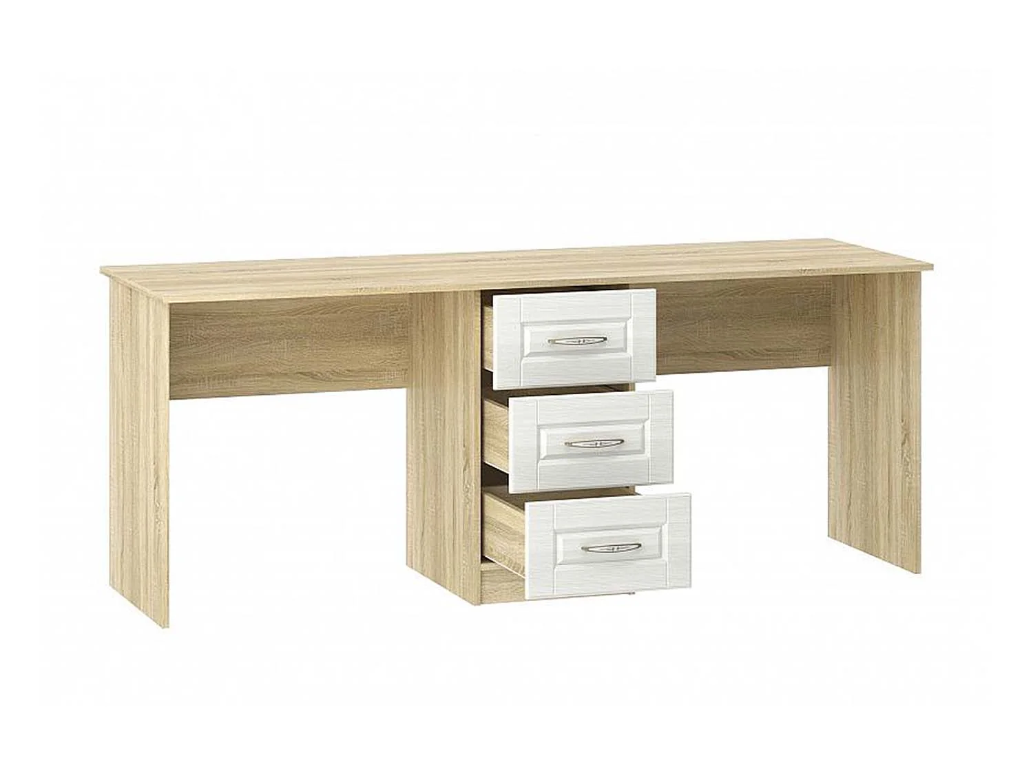 НМ 041.37 стол письменный Оливия Дуб Сонома/белое дерево