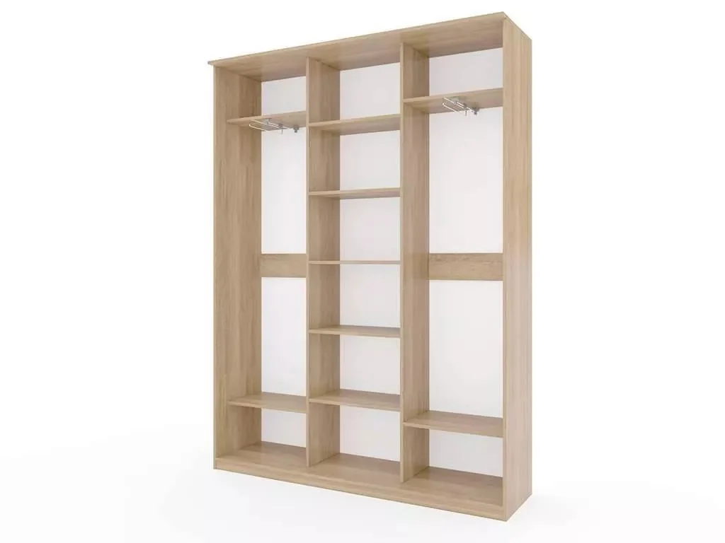 Шкаф купе Модерн 1776х450 3-х дверный 3-х секционный фотопечать №3 ясень