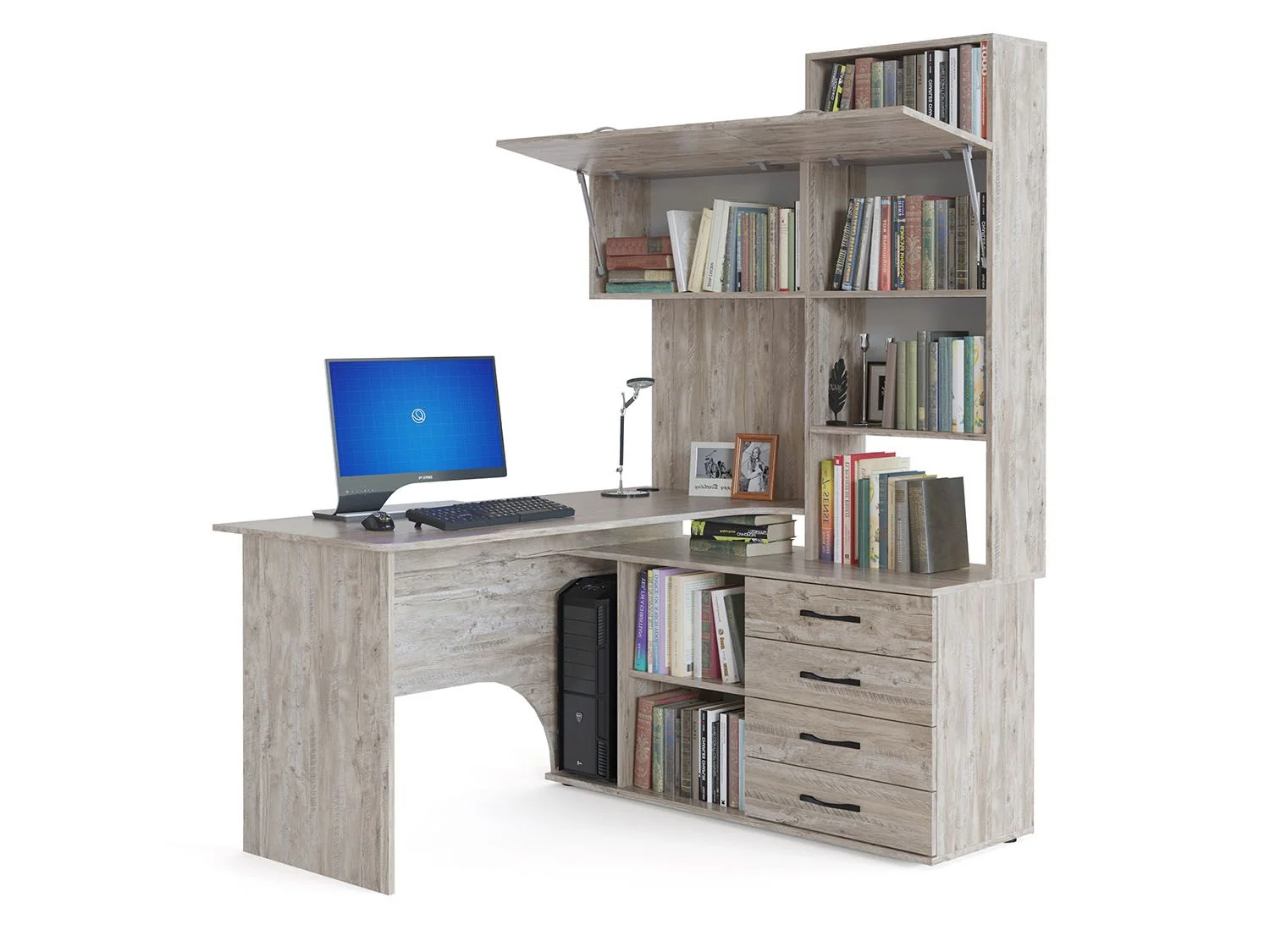 Компьютерный стол КСТ-14.1П Дуб Юкон