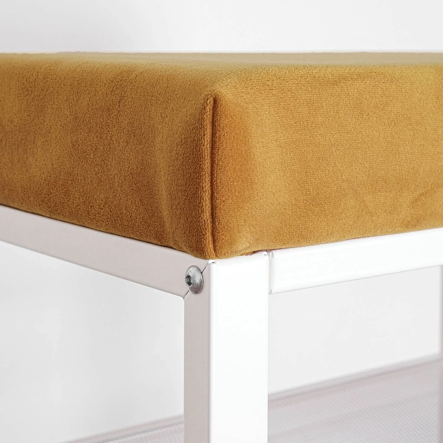 Банкетка Торонто 23S белый / горчичный