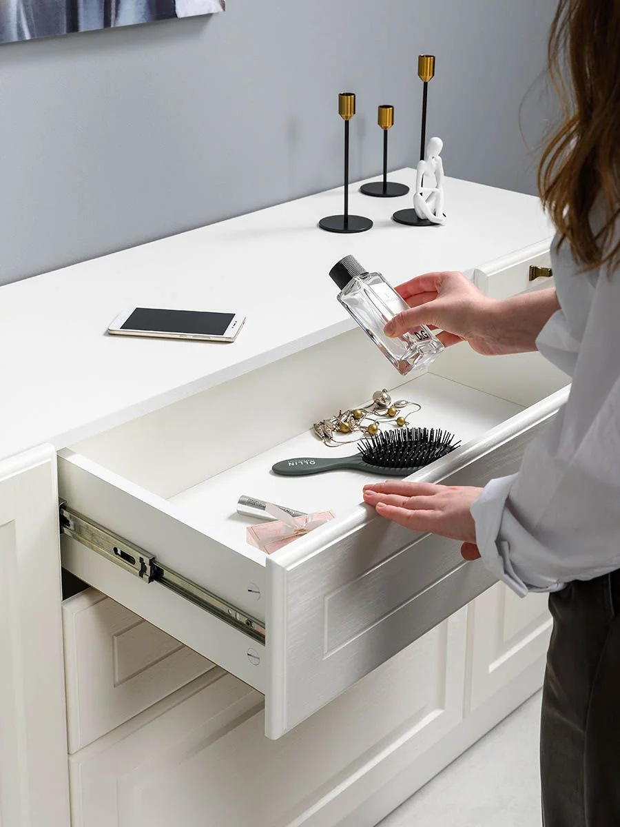 Ливерпуль Комод Белый/Ясень ваниль