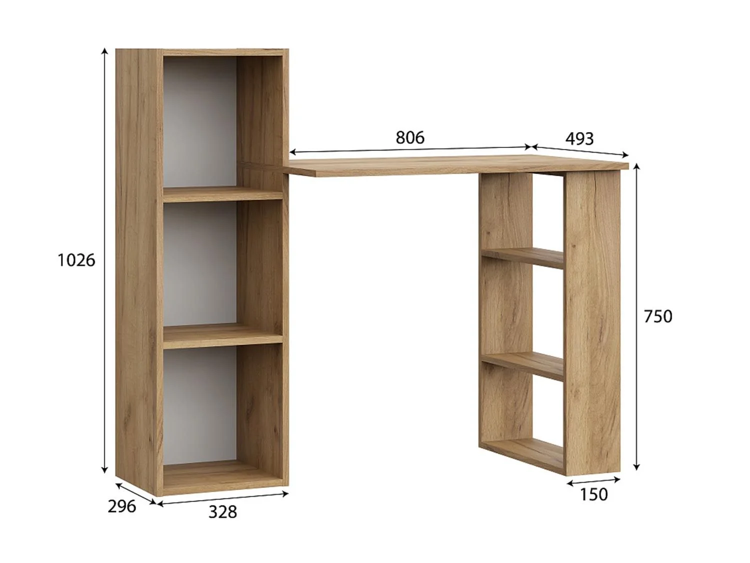 СТК 1 стол компьютерный Дуб золотой