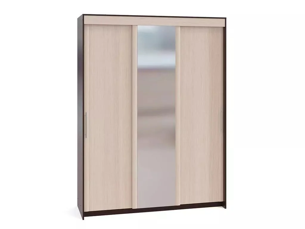 Шкаф-купе Контур ШР-186.31 с зеркалом Венге / Беленый дуб