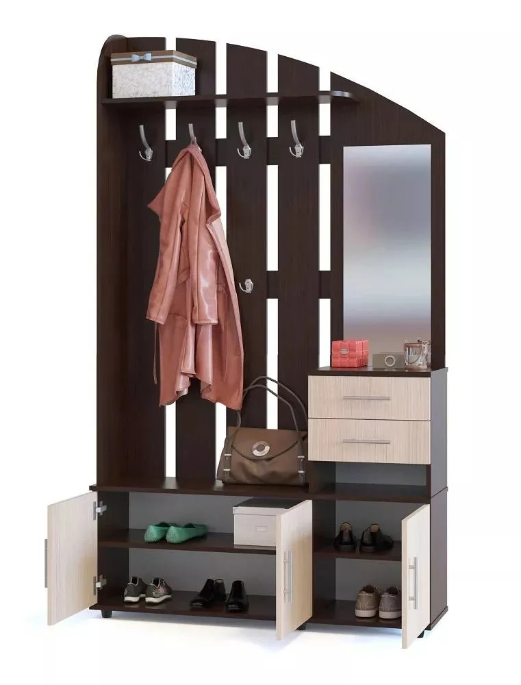 Прихожая ВШ-2.2 Венге/ Беленый дуб