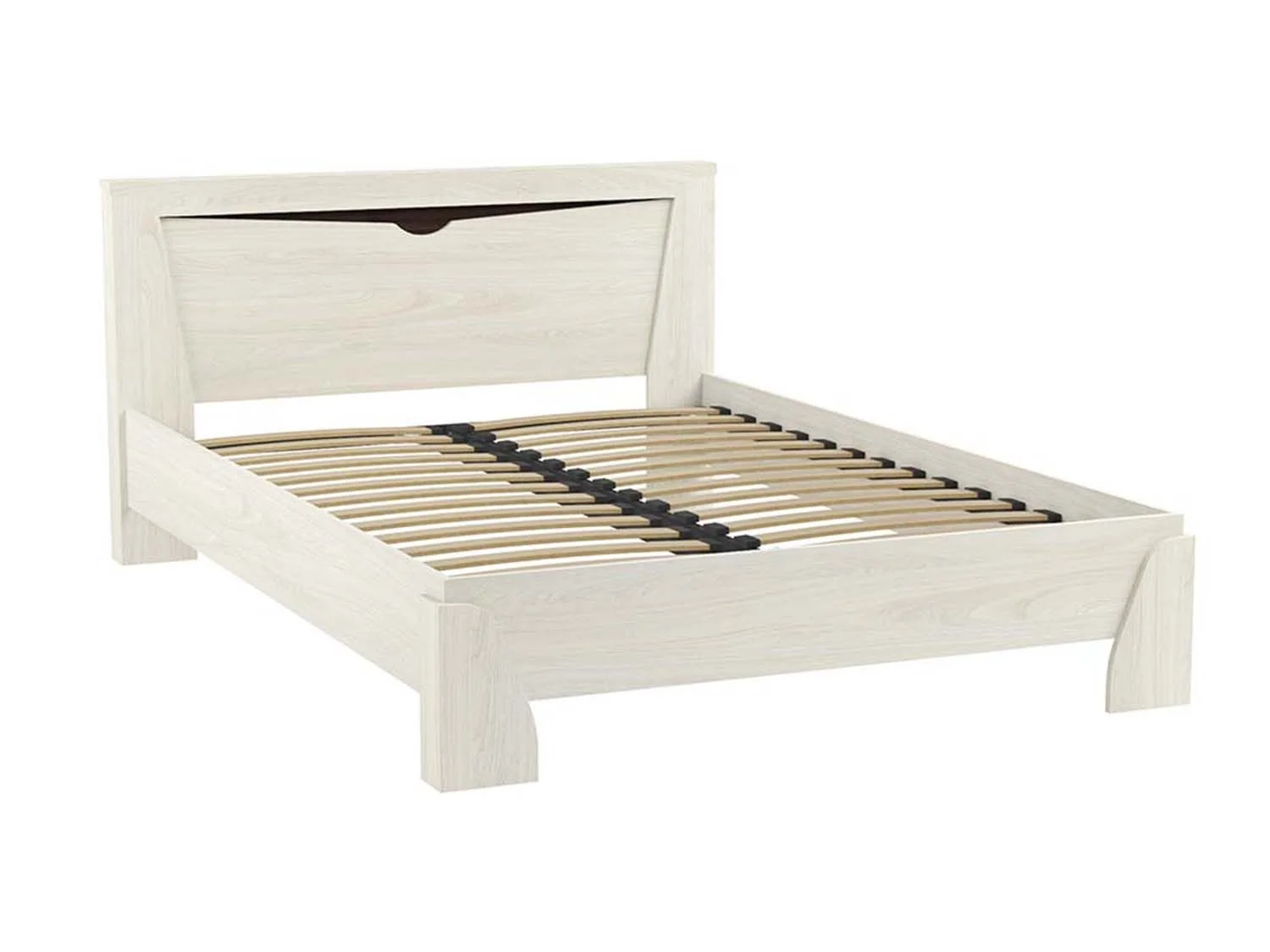 Кровать 1200 Лючия 33.09 с основанием Бетон пайн белый/венге