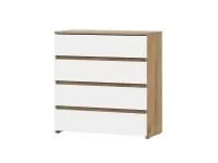 Некст 1 комод 4 ящика / Дуб золотой/Белый