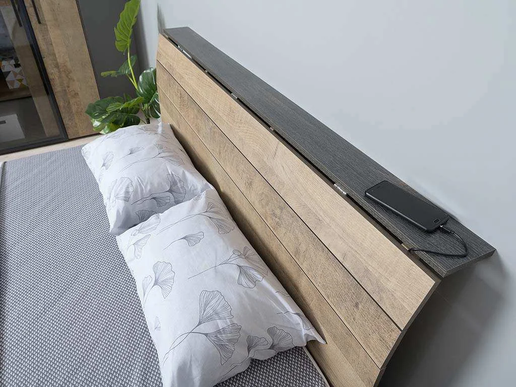 Трувор кровать 11.34 Дуб Гранж Песочный/Интра