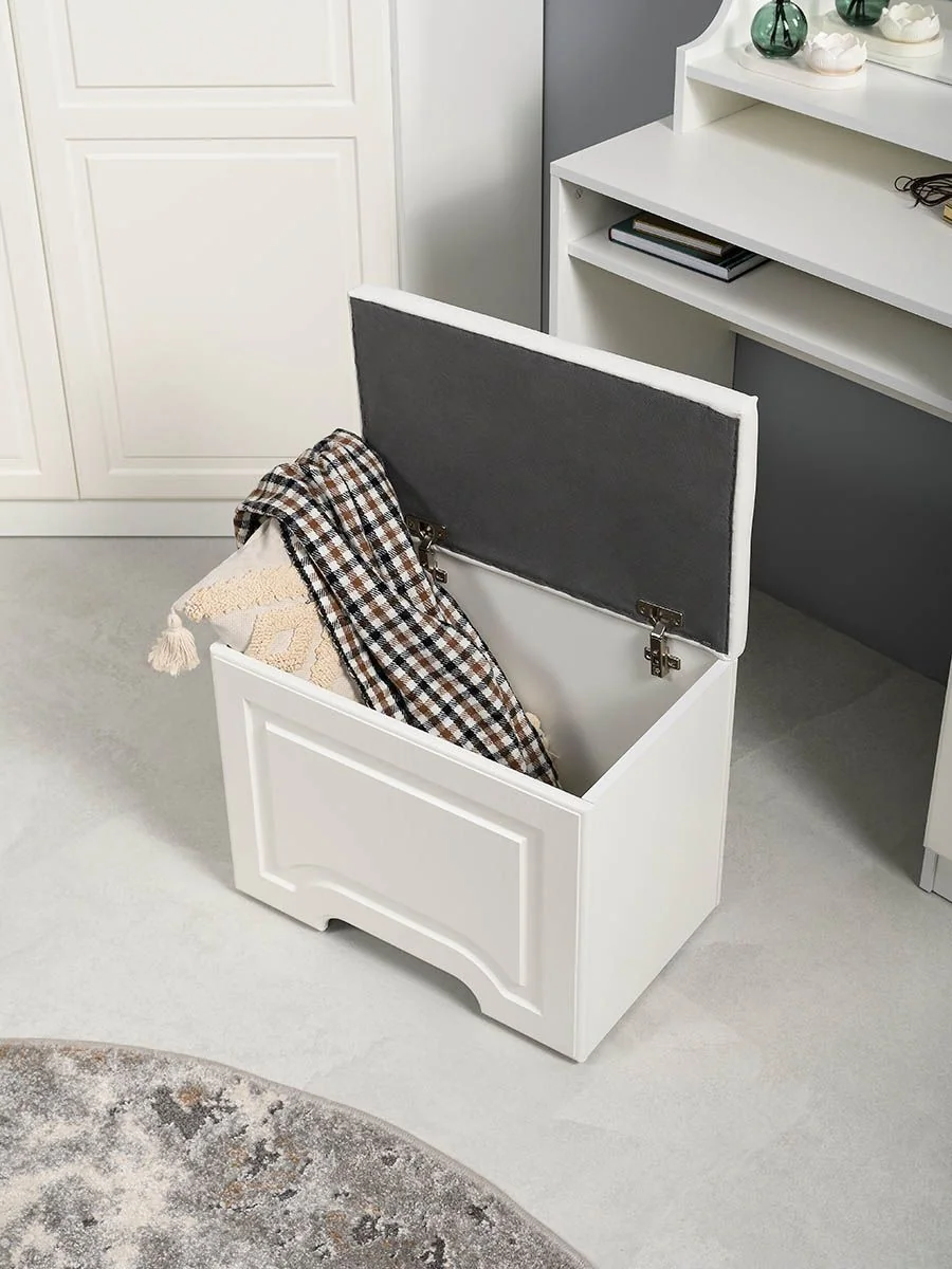 Ливерпуль Пуф 14.02 Белый/Ясень ваниль/кз.Белый